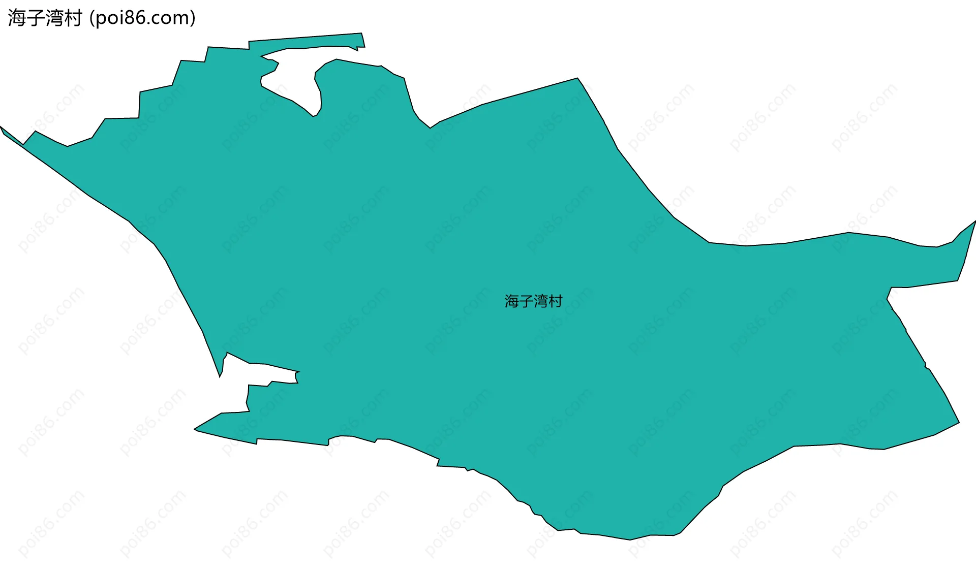 海子湾村边界地图