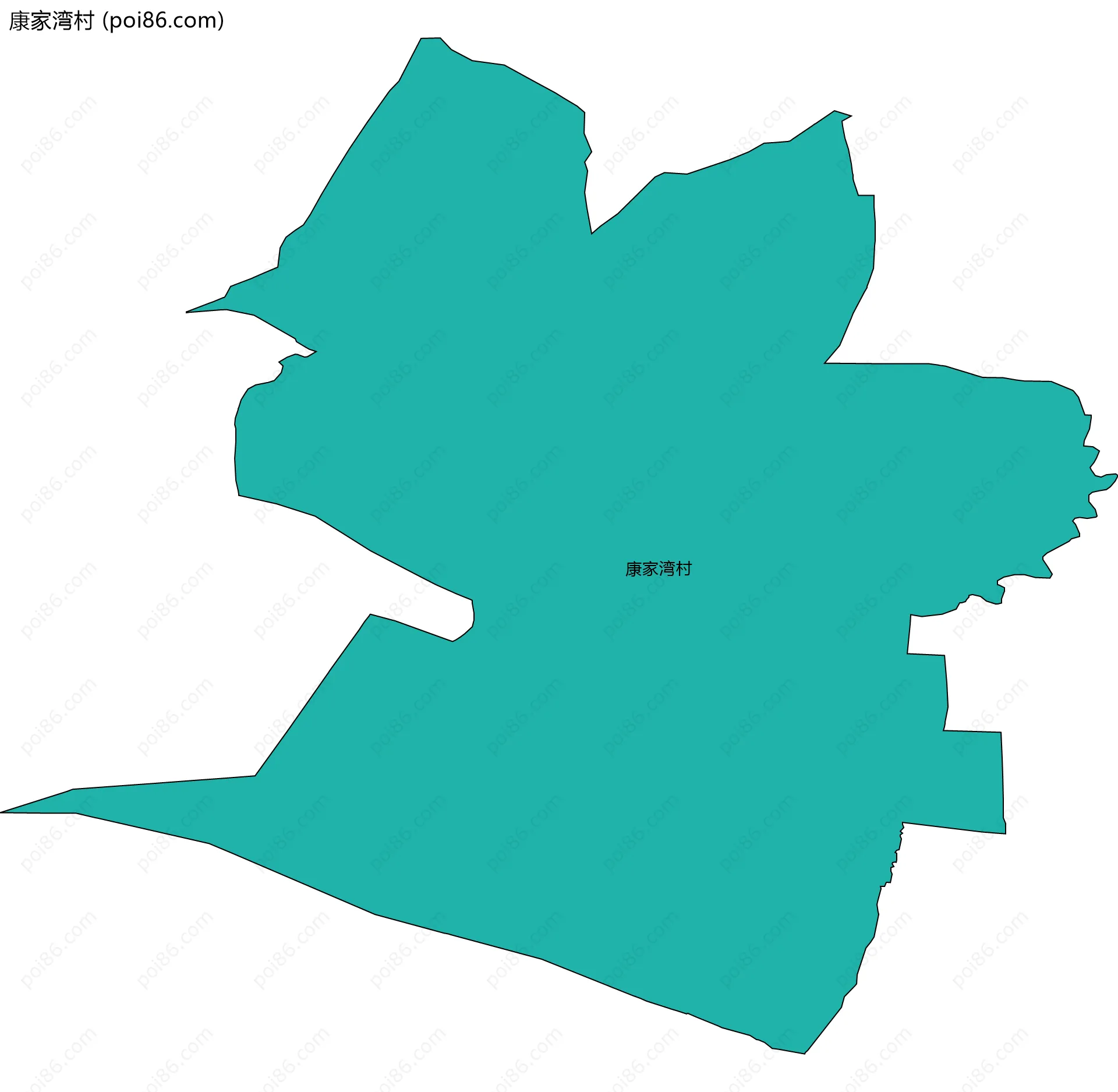 康家湾村边界地图