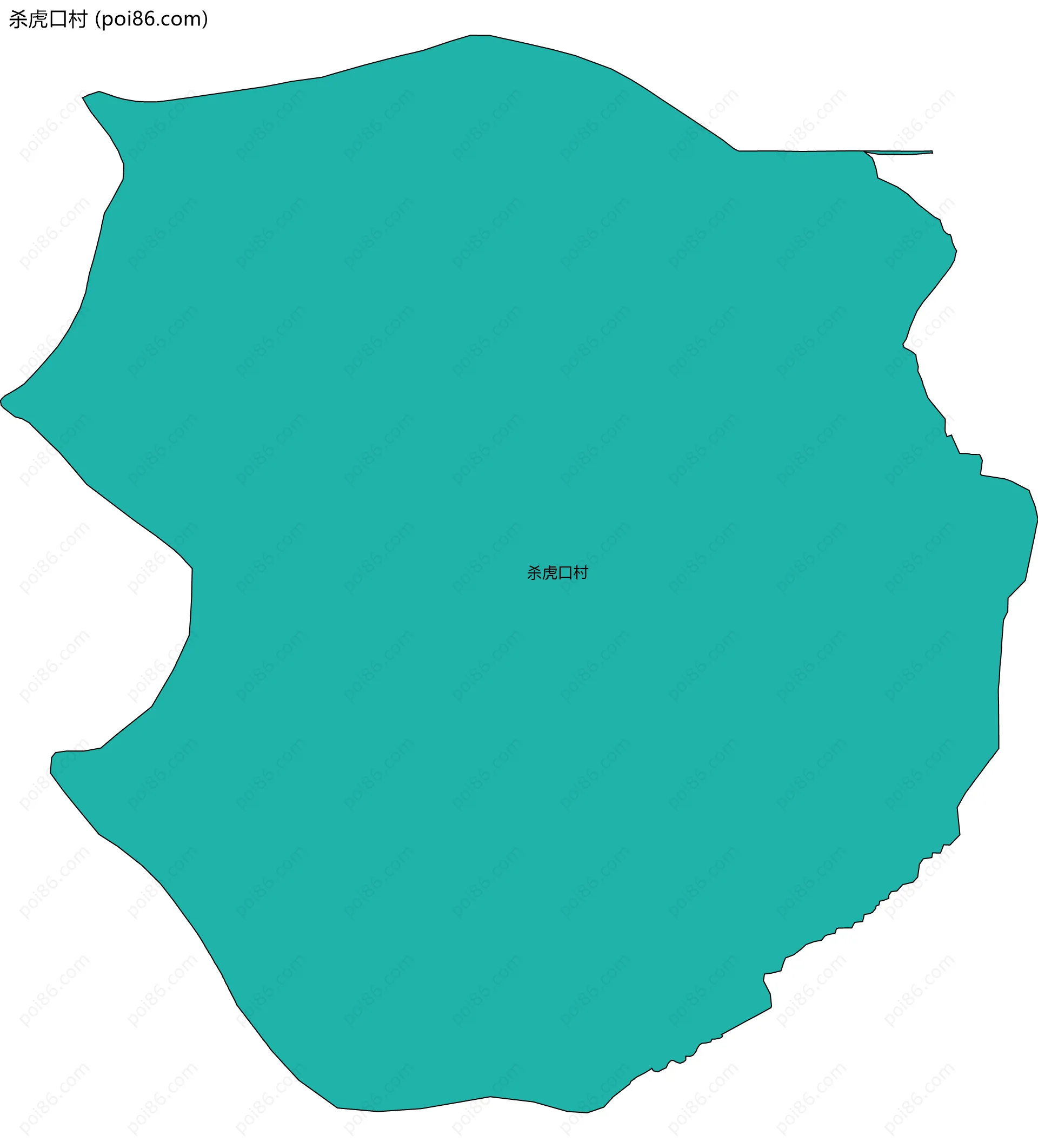 杀虎口村边界地图