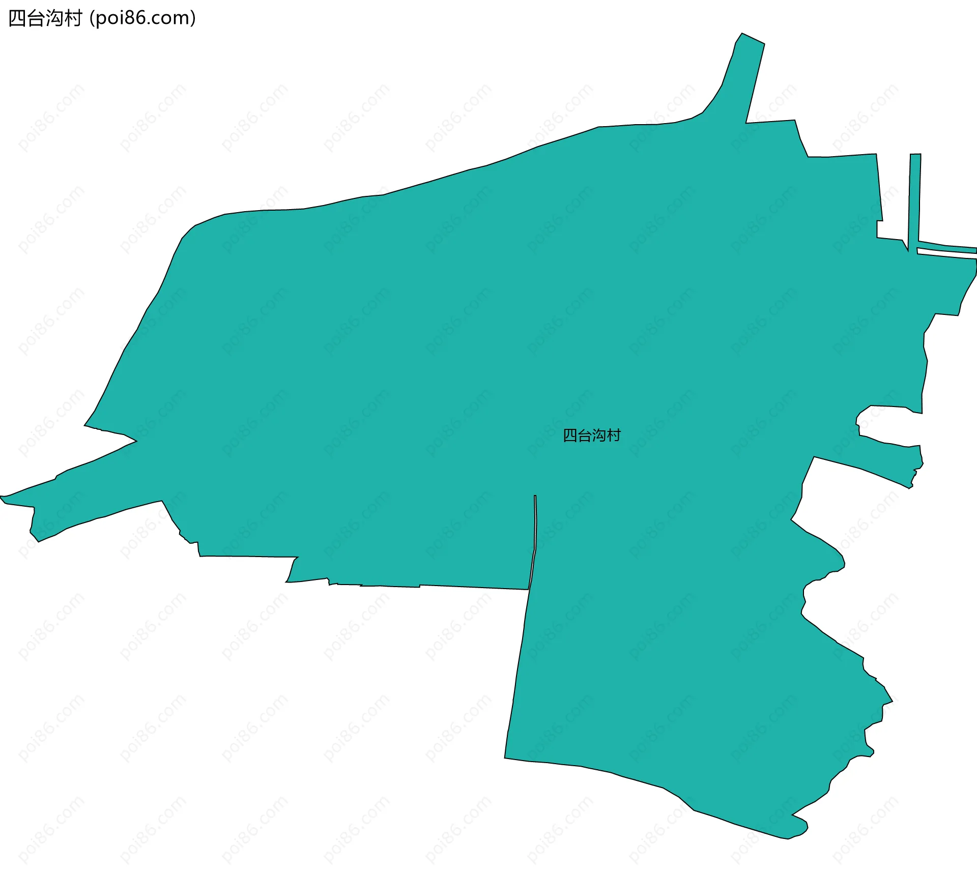 四台沟村边界地图