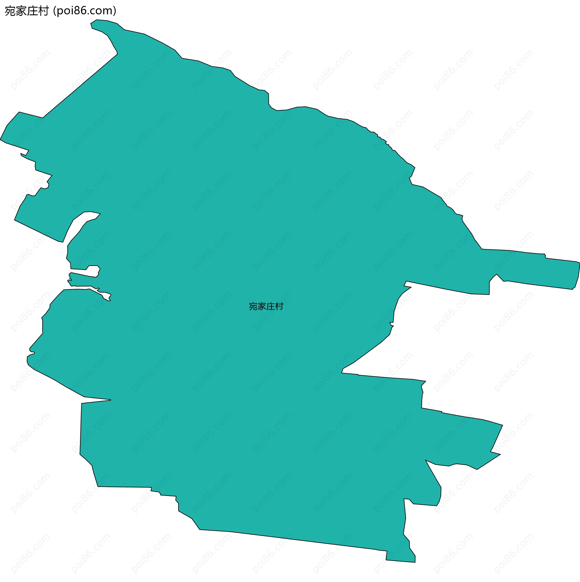 宛家庄村边界地图