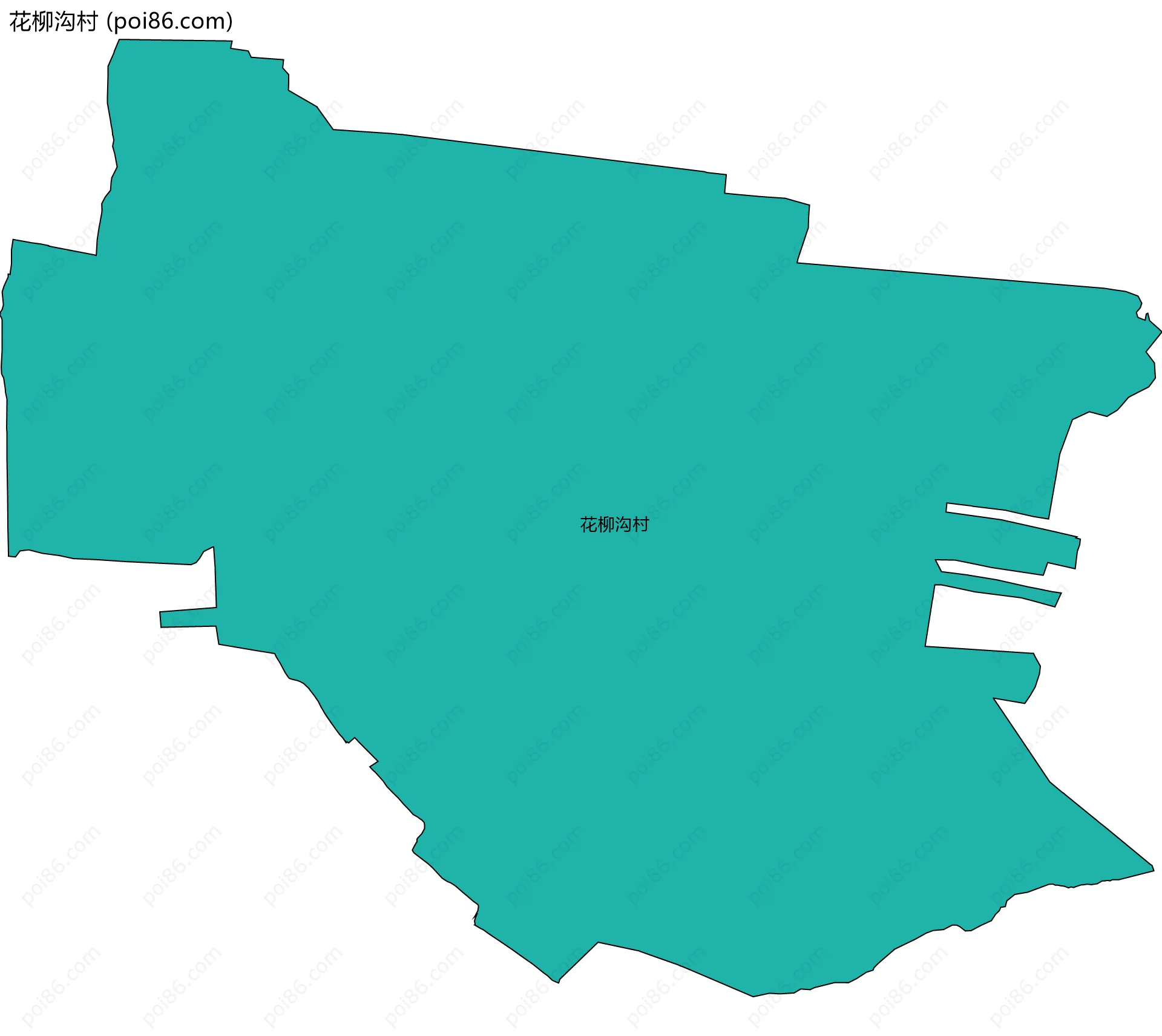 花柳沟村边界地图
