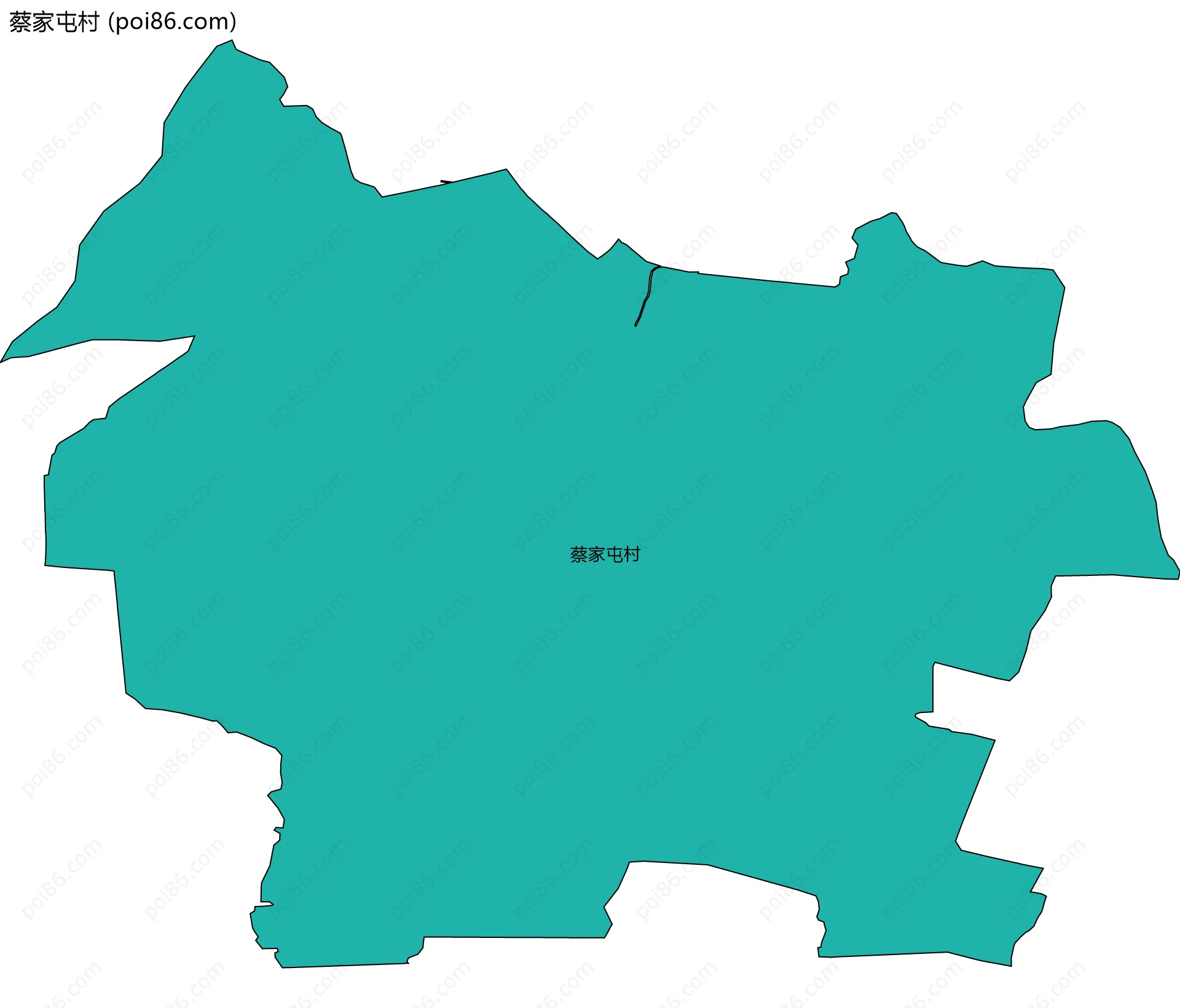 蔡家屯村边界地图