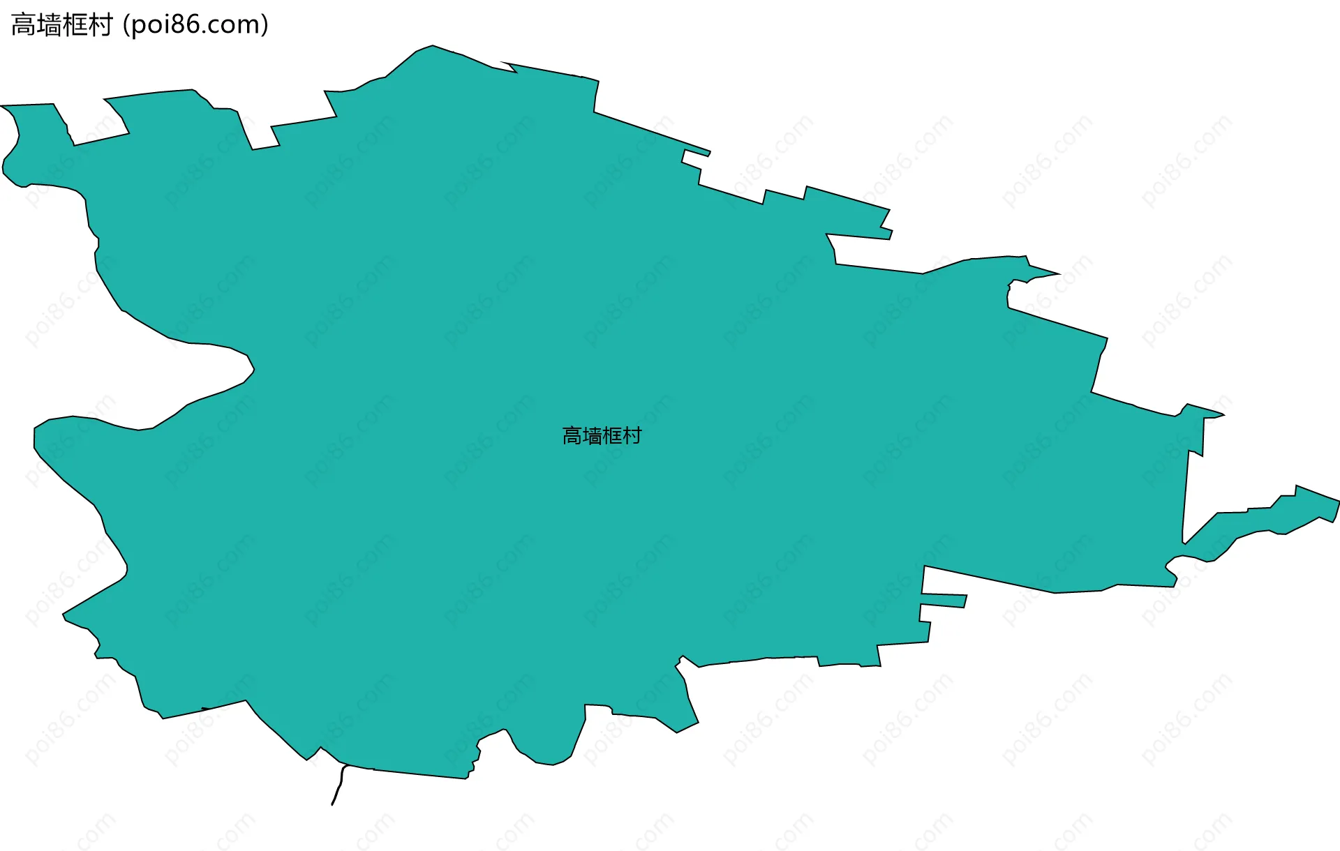 高墙框村边界地图