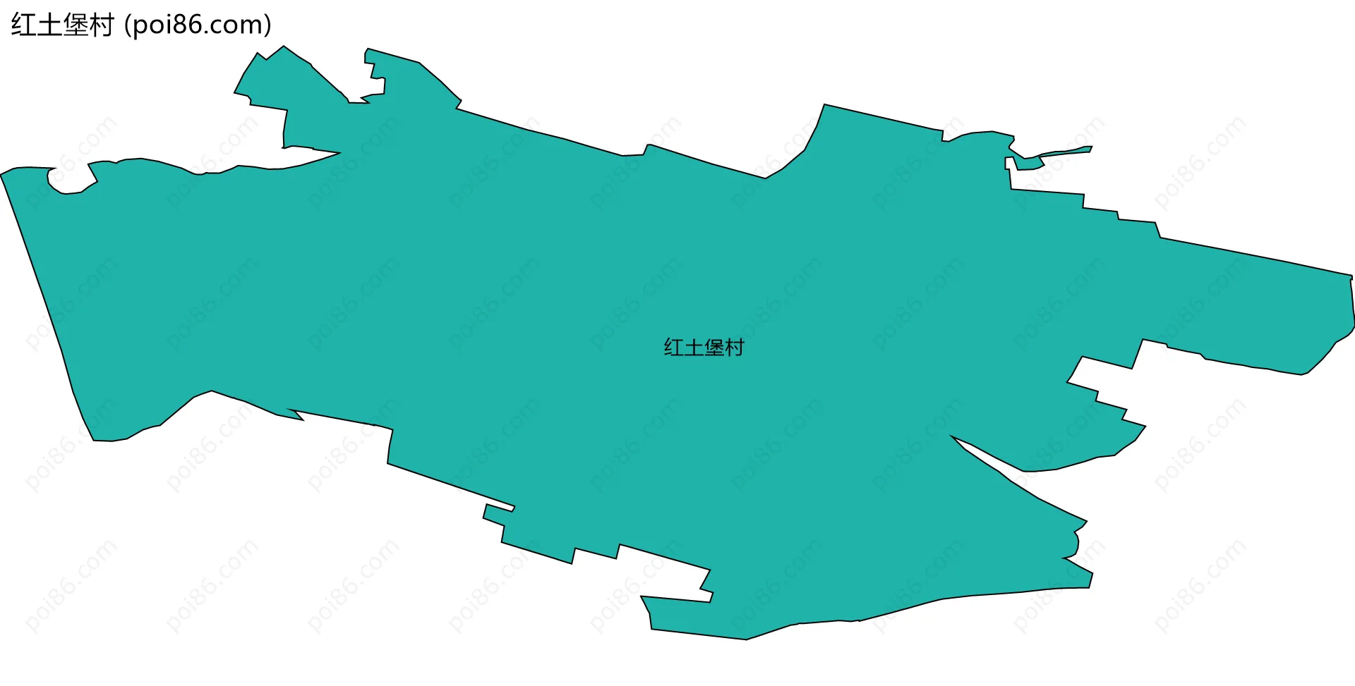 红土堡村边界地图