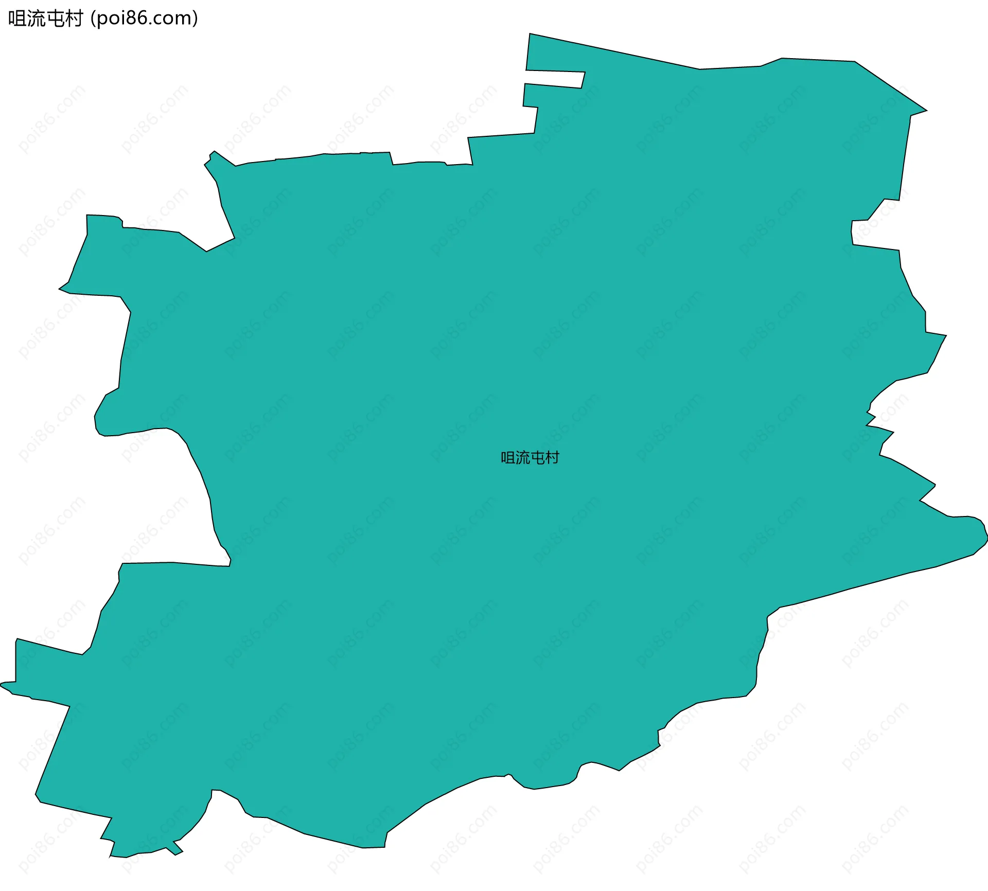咀流屯村边界地图