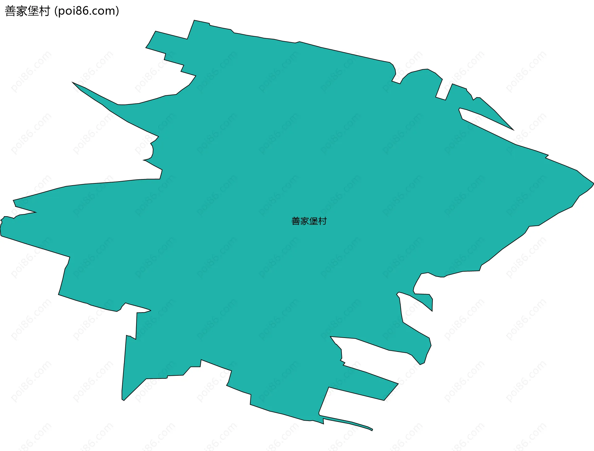 善家堡村边界地图