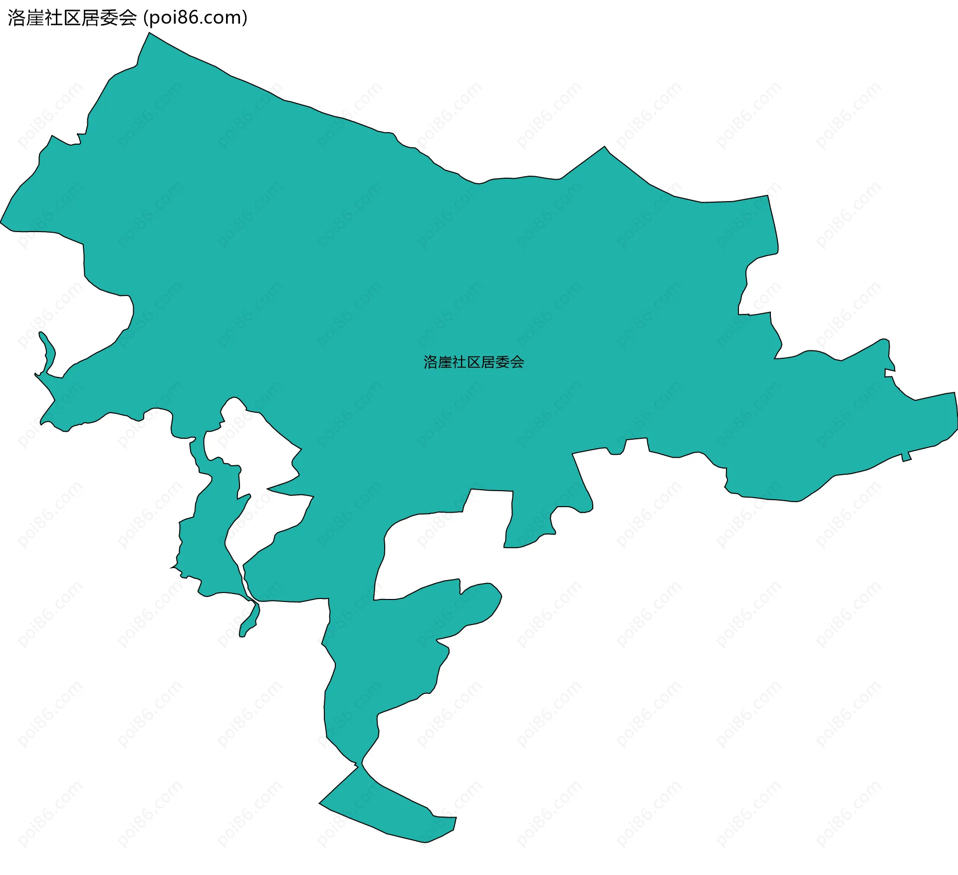洛崖社区居委会边界地图