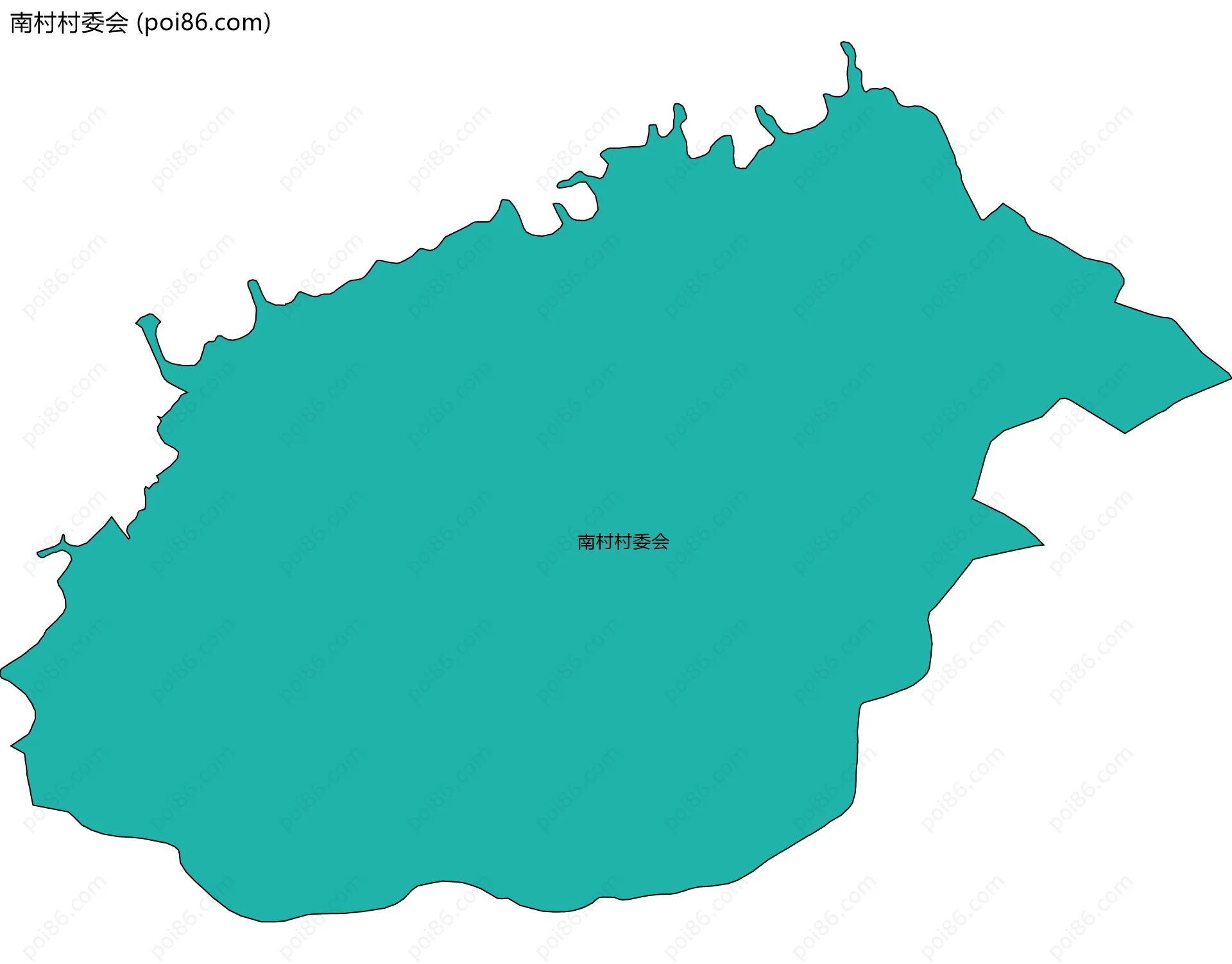 南村村委会边界地图