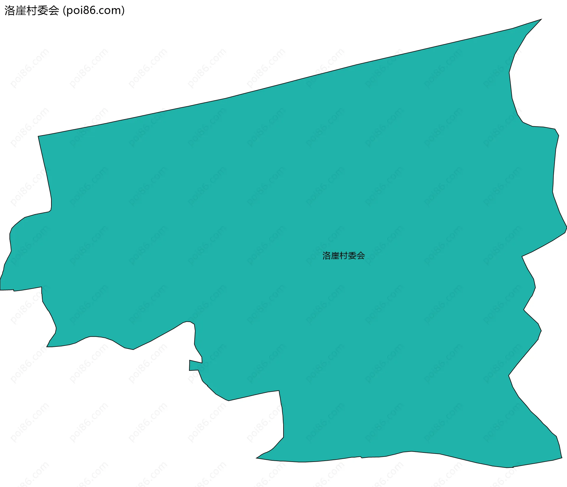 洛崖村委会边界地图