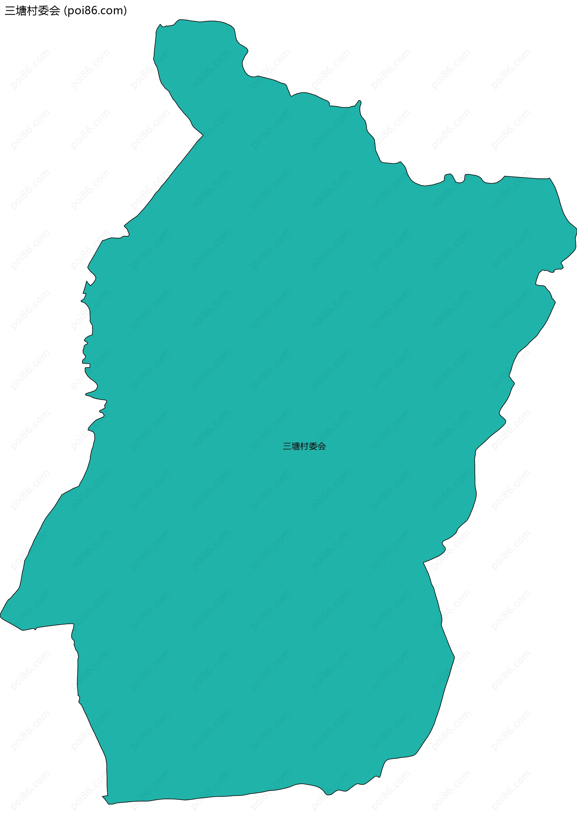 三塘村委会边界地图