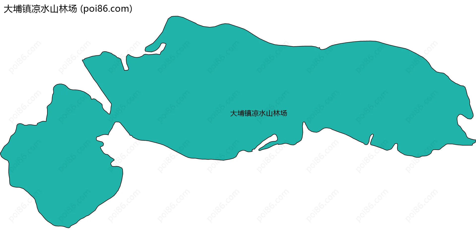 大埔镇凉水山林场边界地图