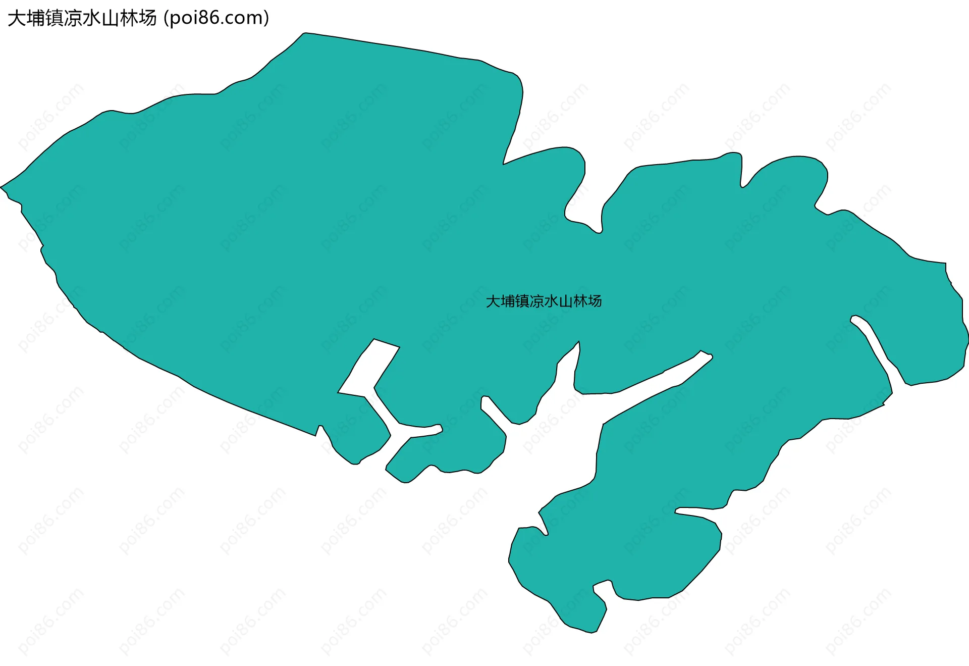 大埔镇凉水山林场边界地图