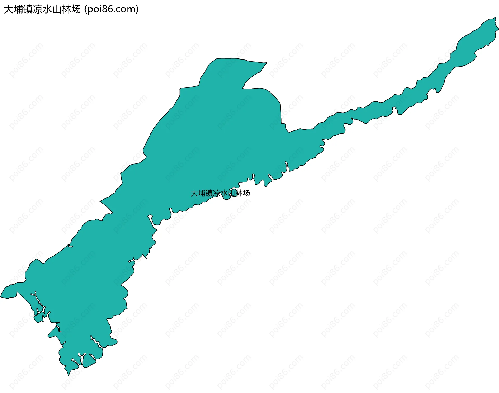 大埔镇凉水山林场边界地图