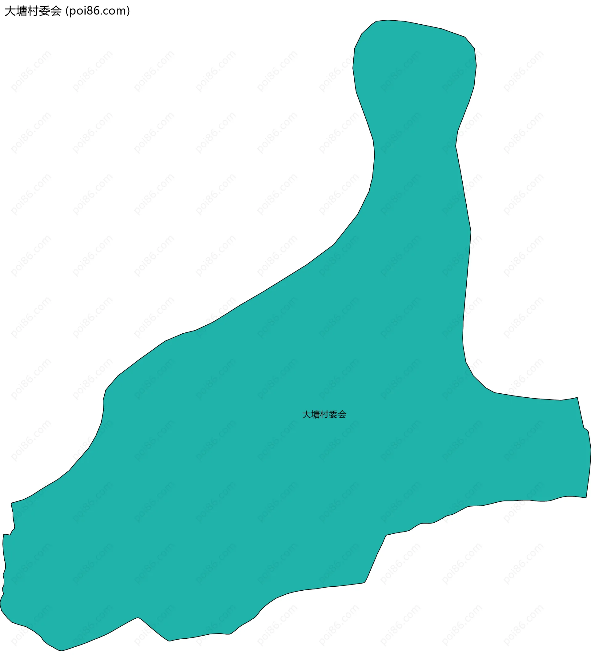 大塘村委会边界地图