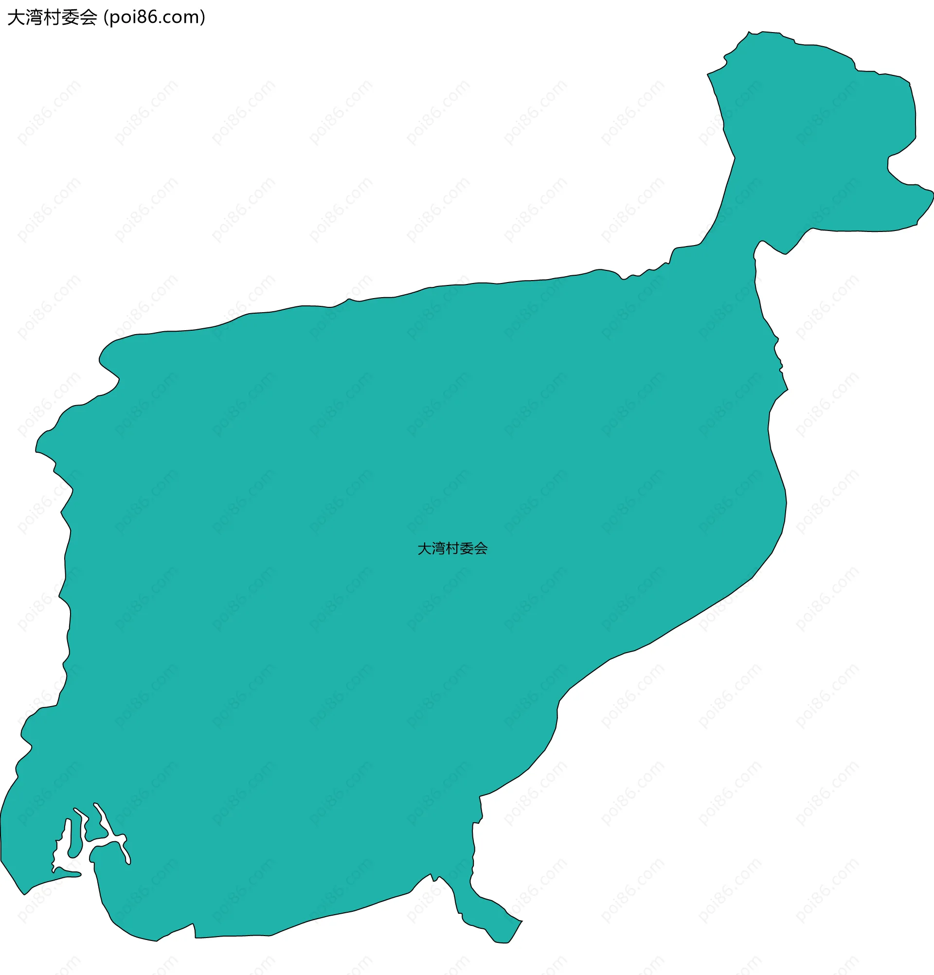 大湾村委会边界地图