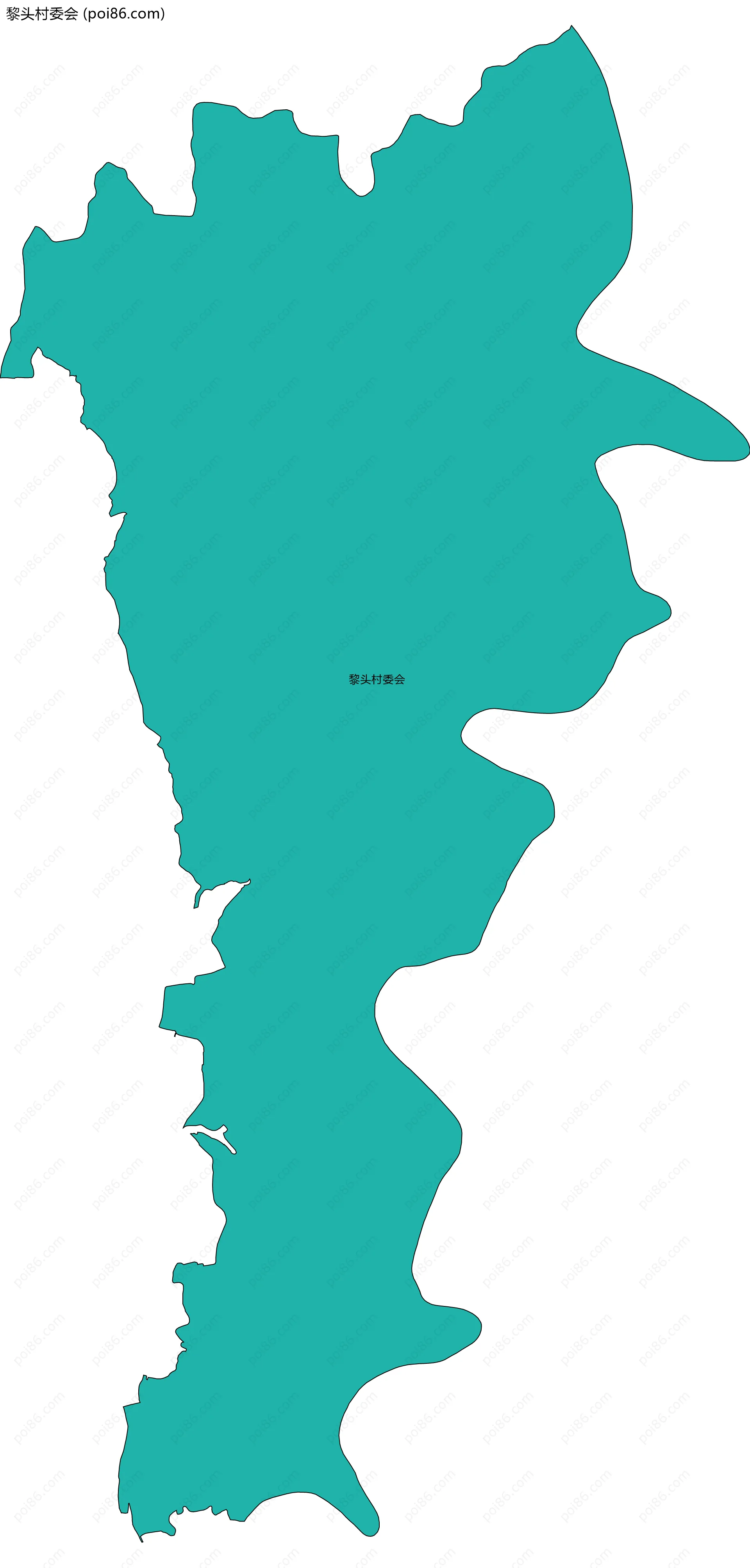 黎头村委会边界地图