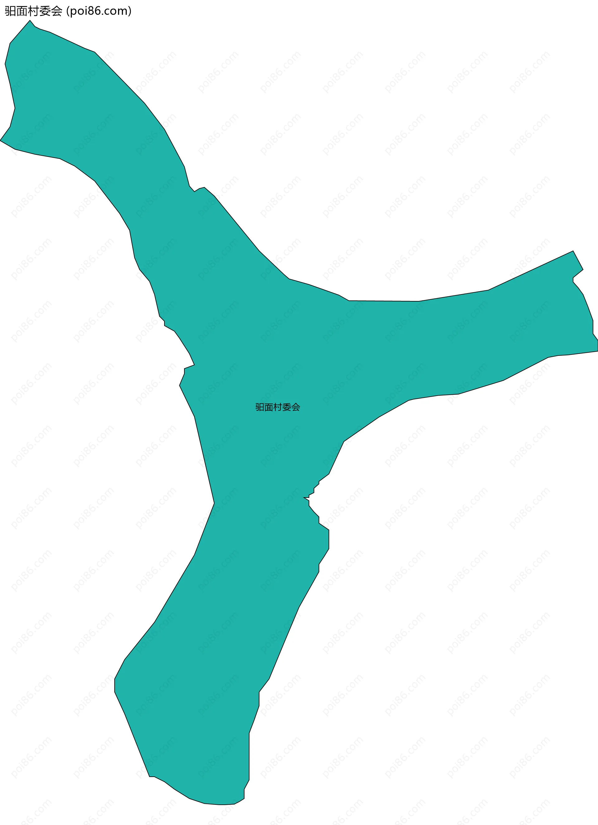 驲面村委会边界地图