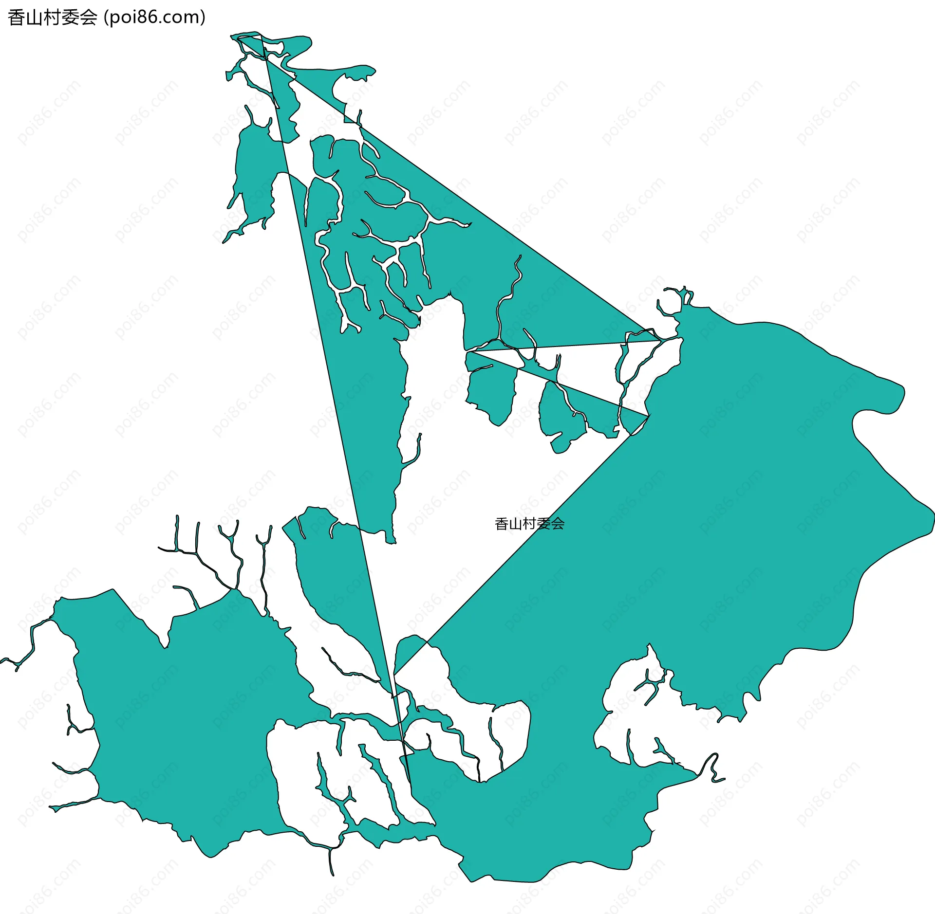 香山村委会边界地图