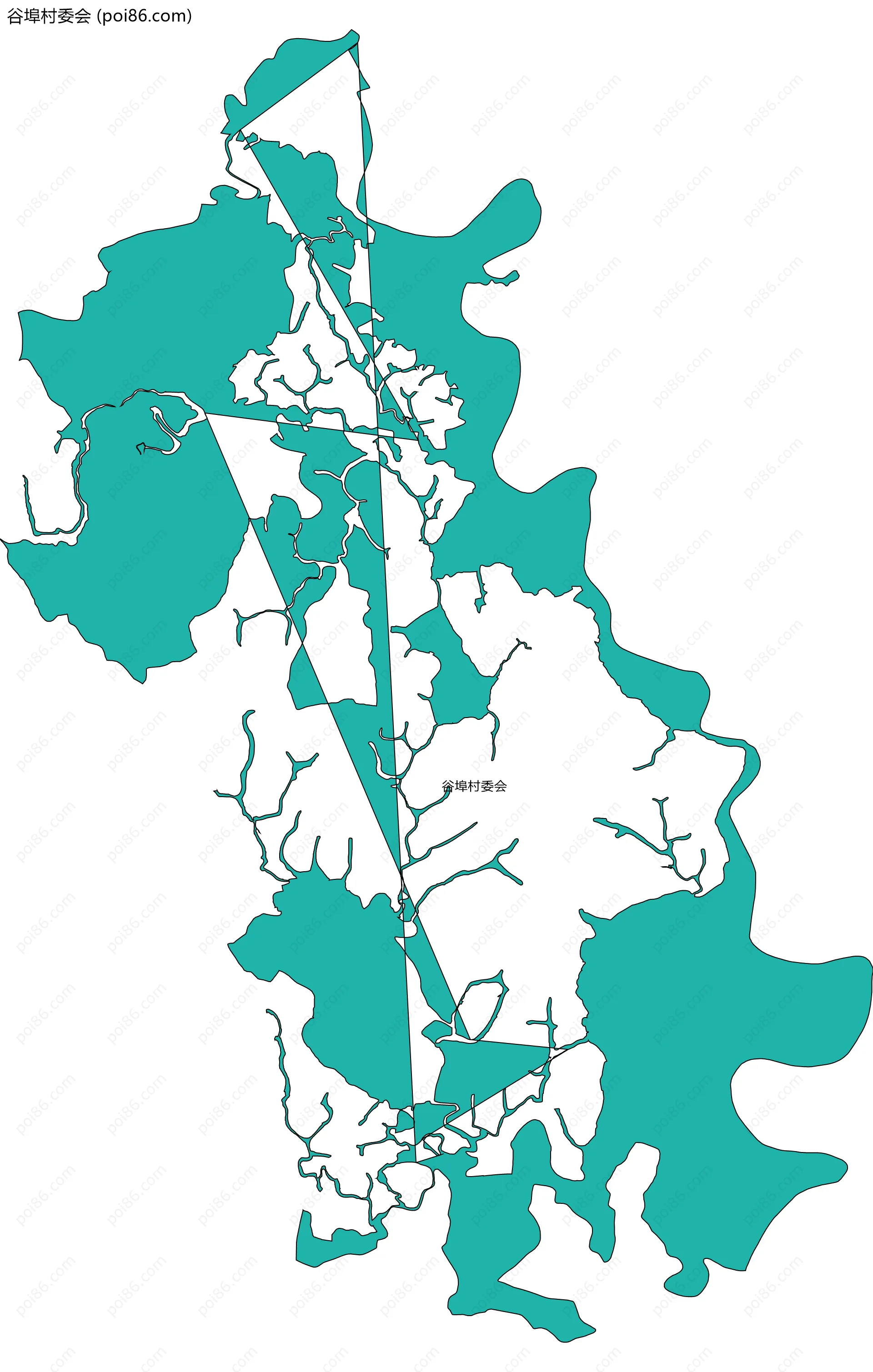 谷埠村委会边界地图
