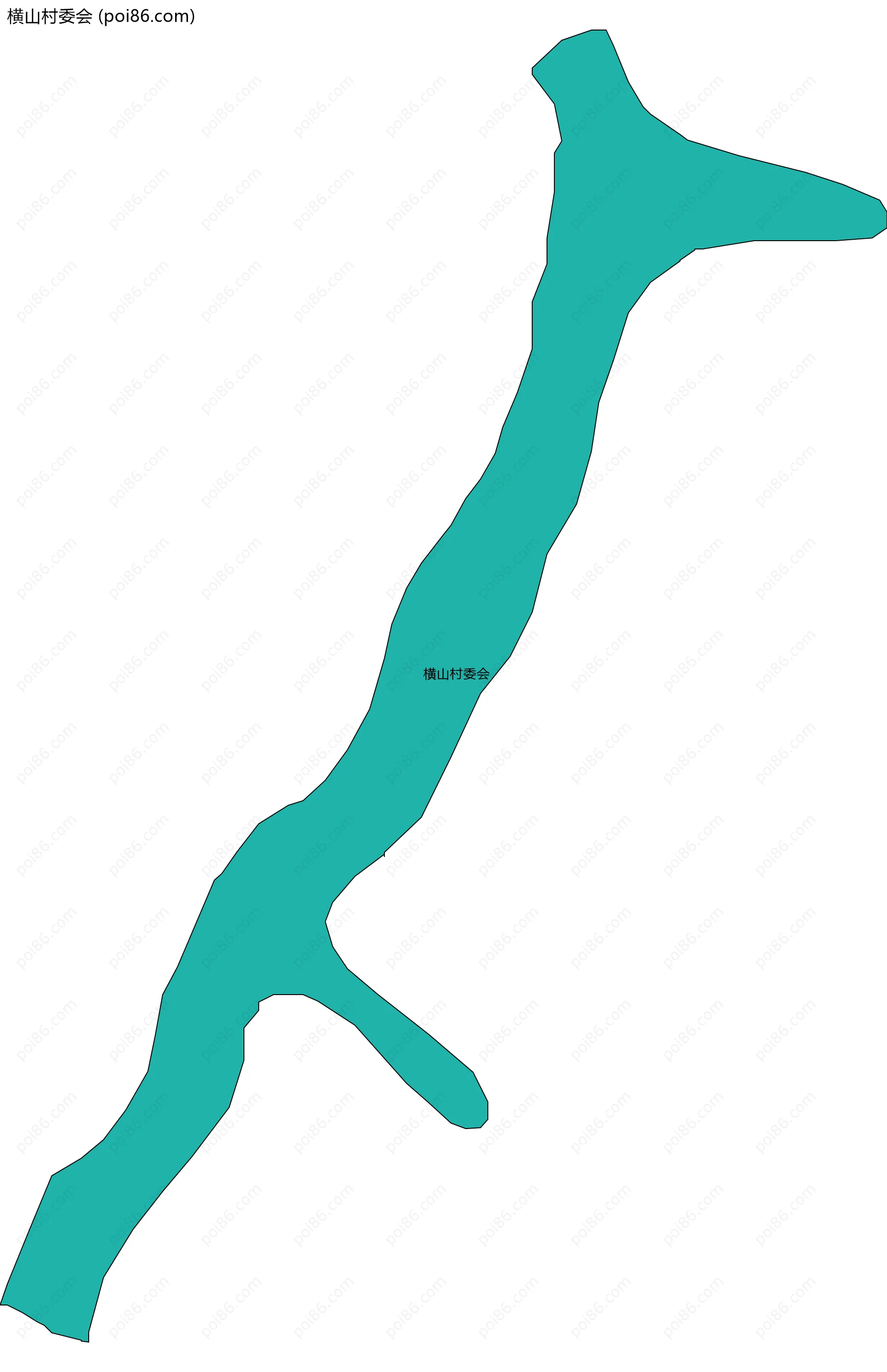 横山村委会边界地图