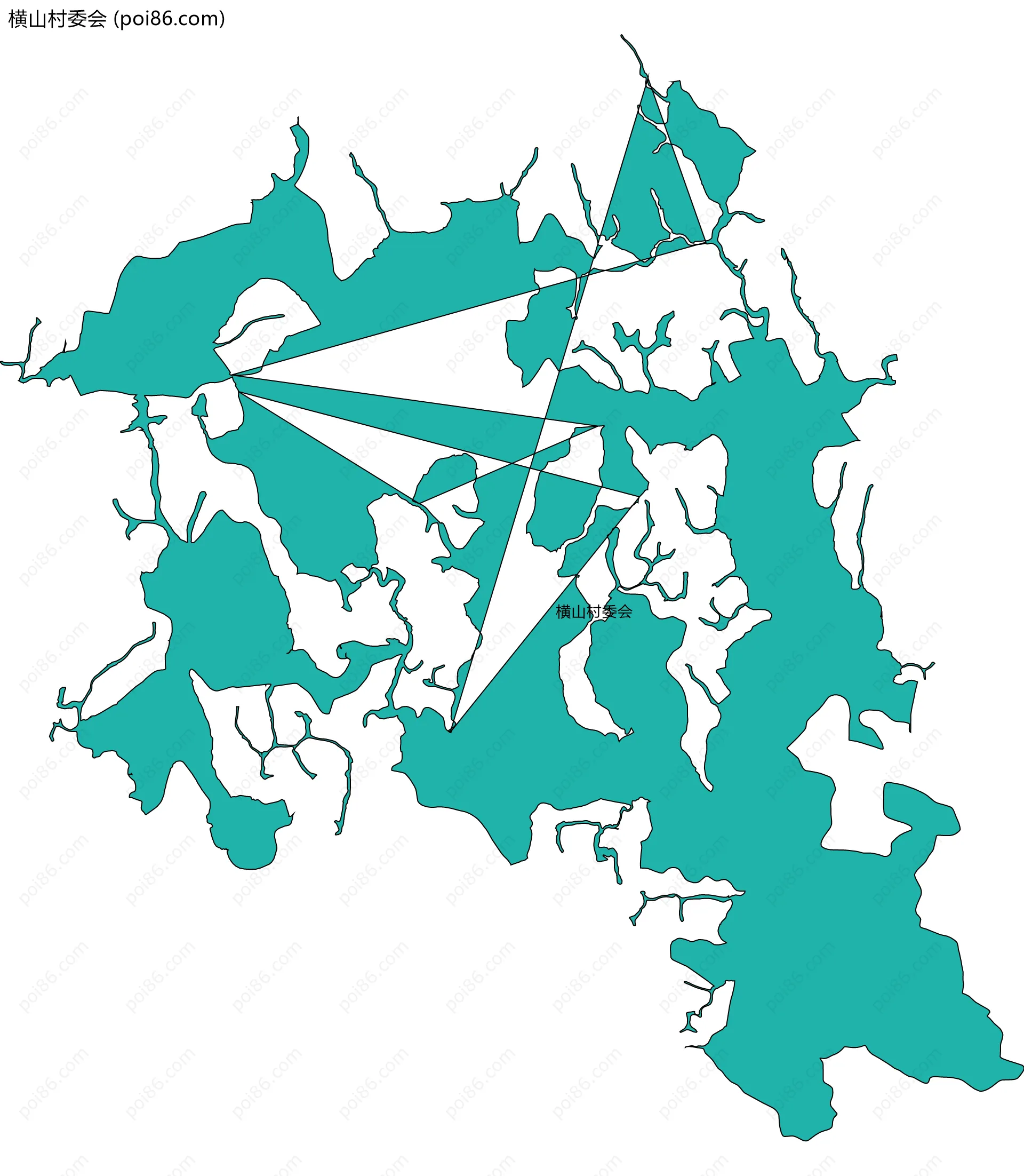 横山村委会边界地图