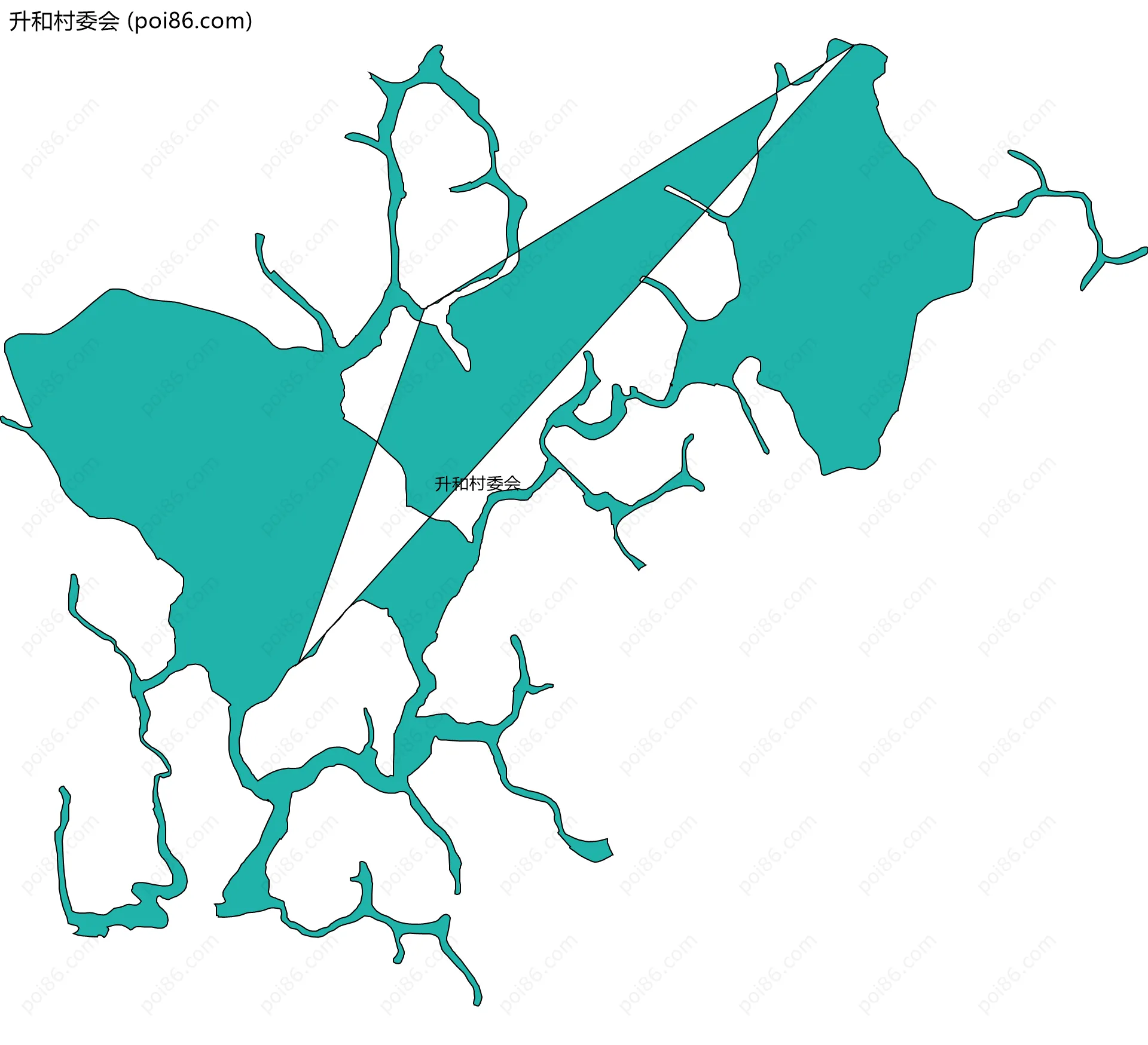 升和村委会边界地图