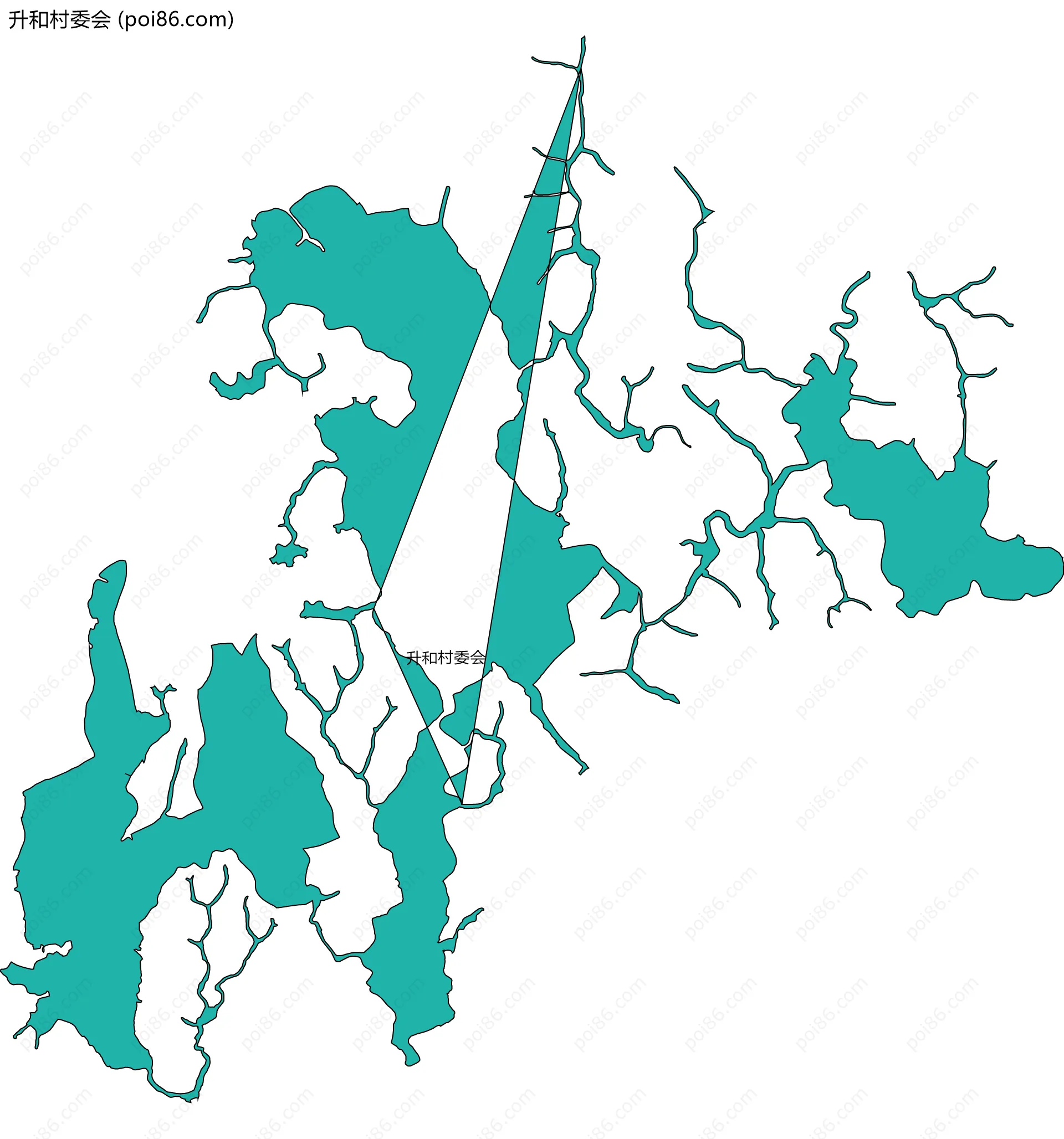 升和村委会边界地图