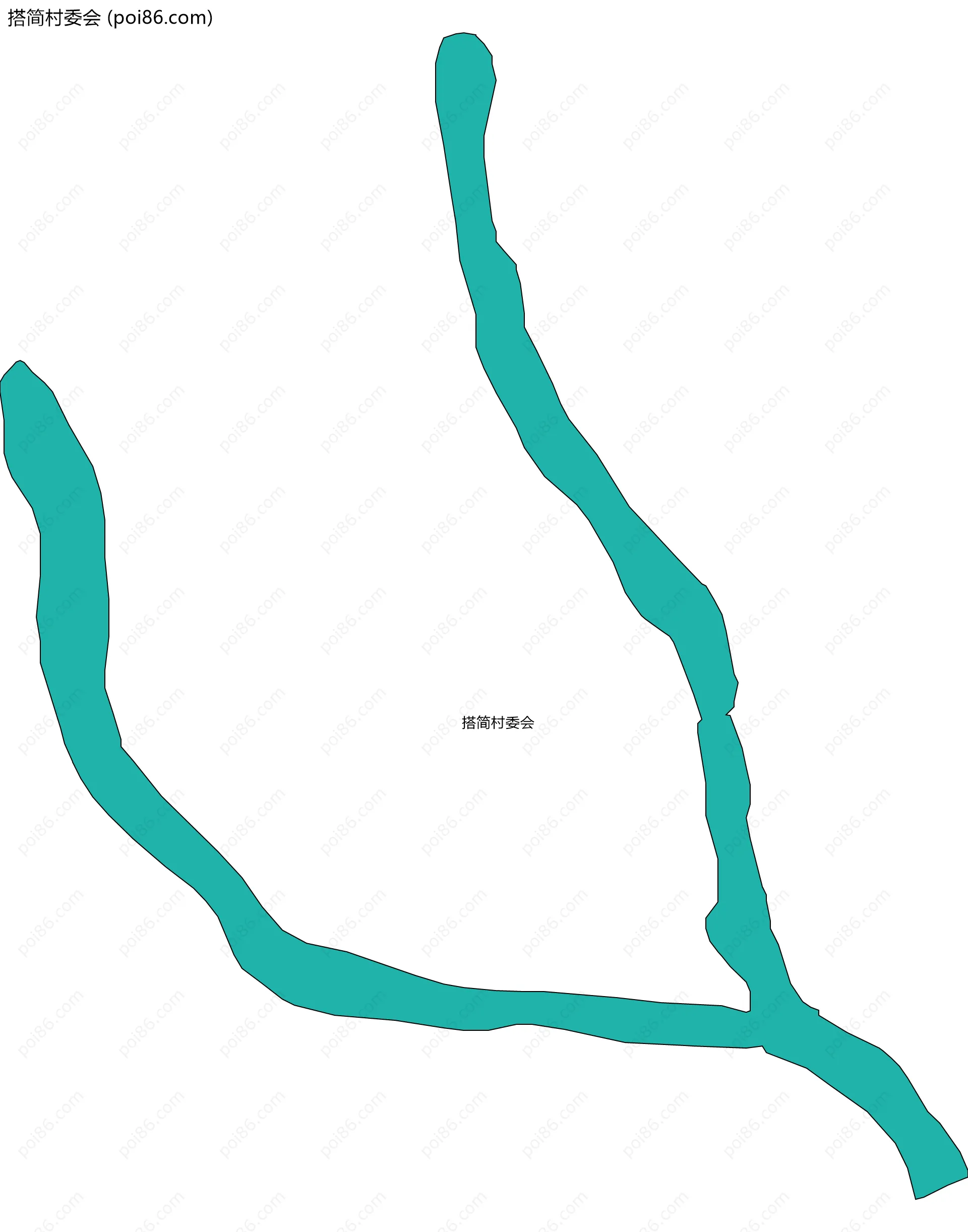 搭简村委会边界地图