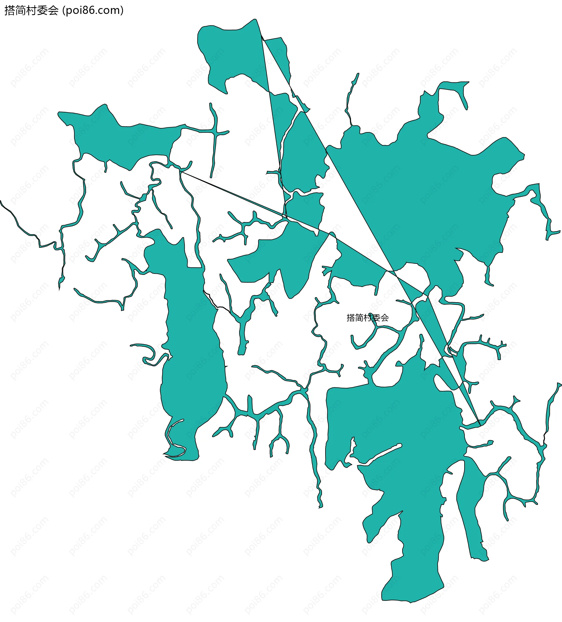 搭简村委会边界地图