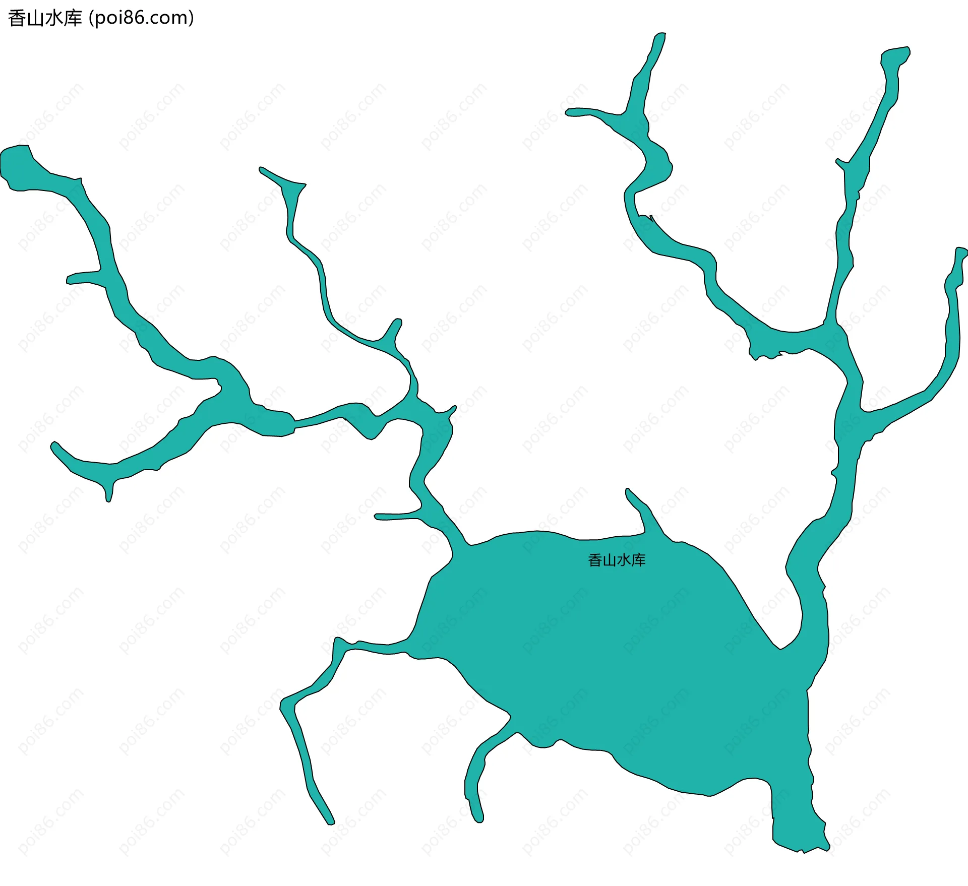 香山水库边界地图