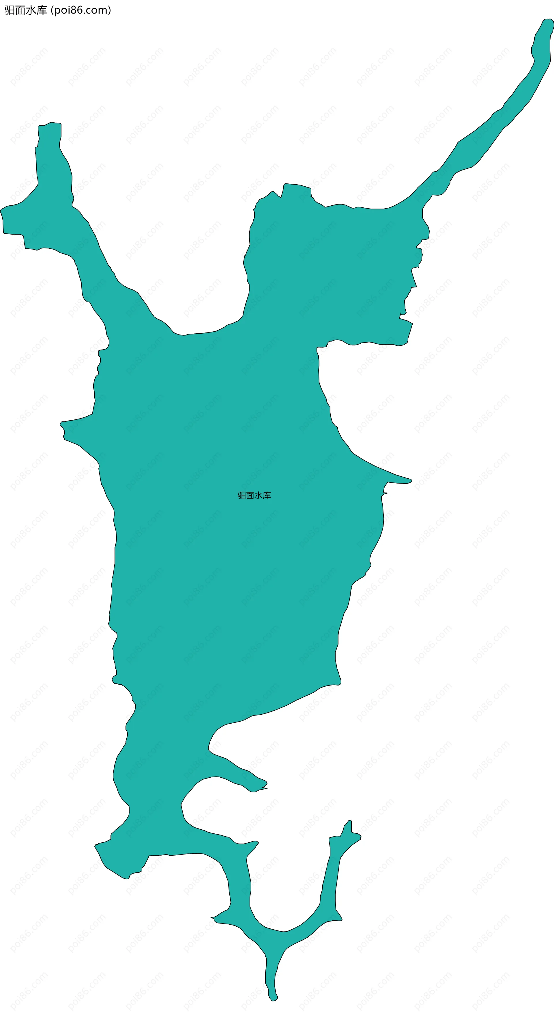 驲面水库边界地图