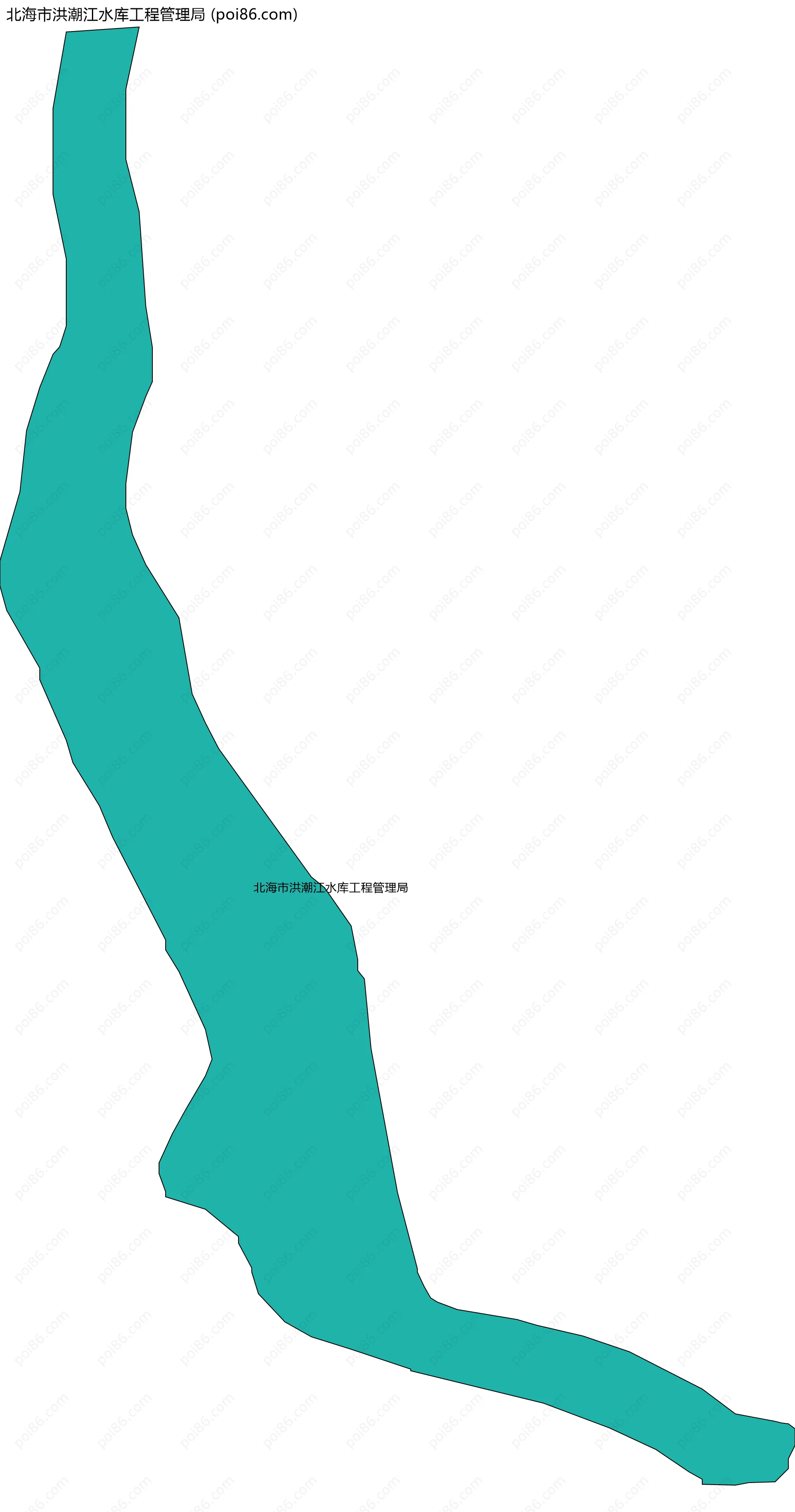 北海市洪潮江水库工程管理局边界地图