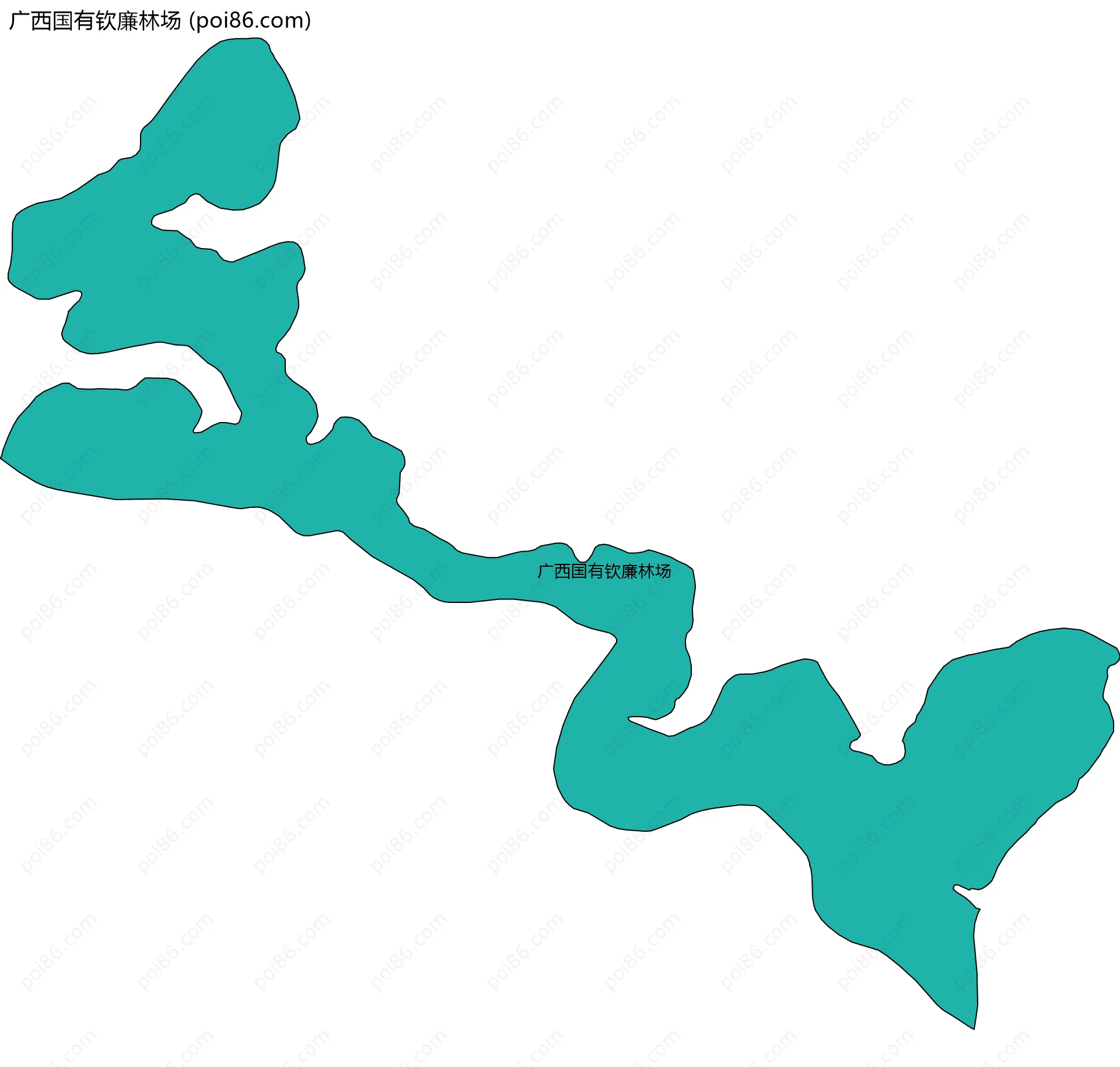 广西国有钦廉林场边界地图