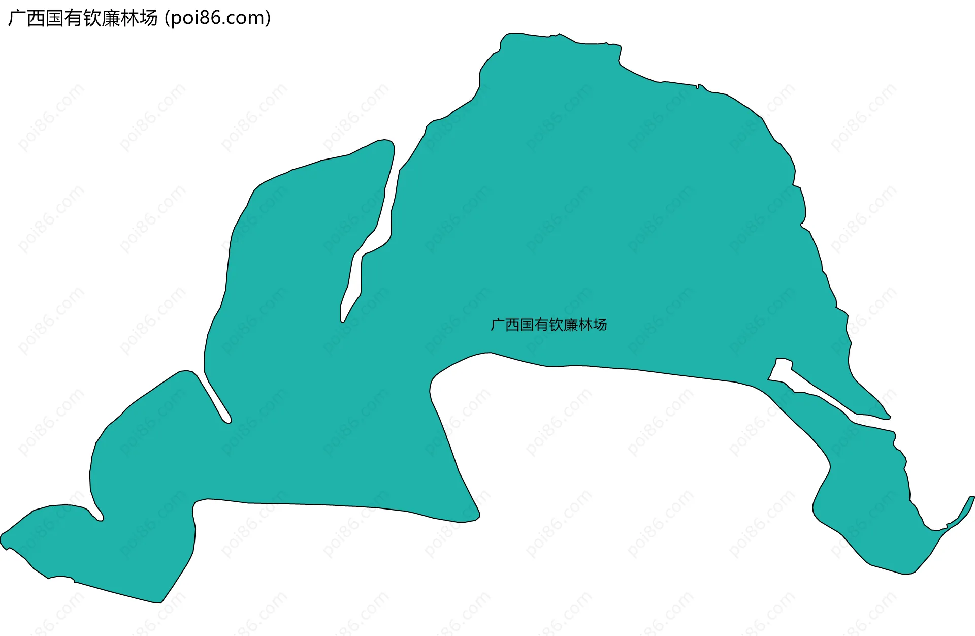 广西国有钦廉林场边界地图