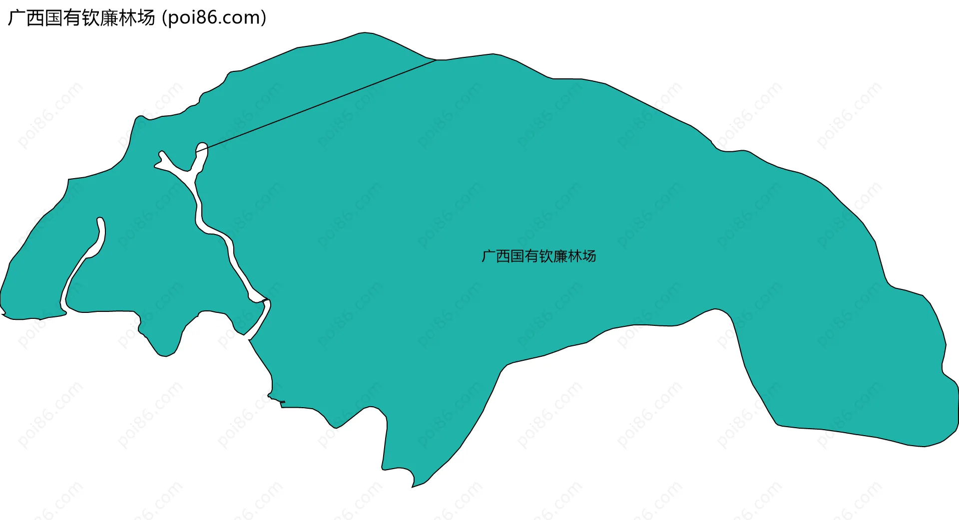 广西国有钦廉林场边界地图