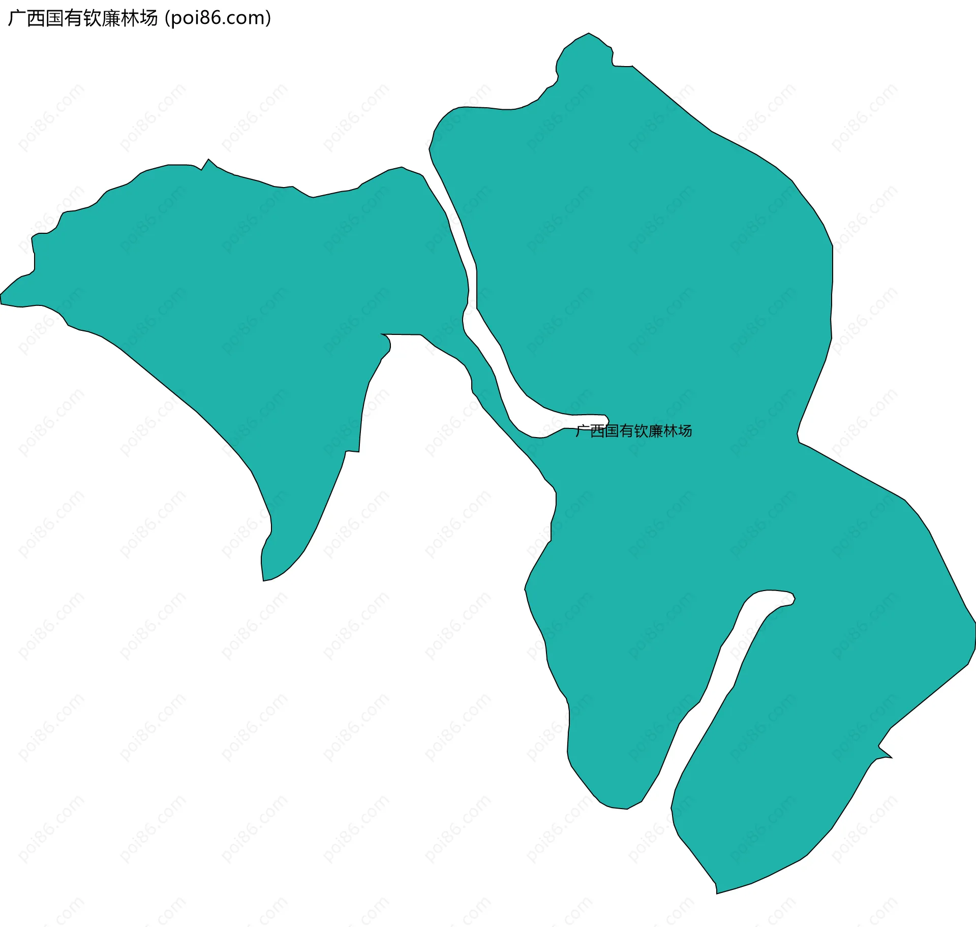 广西国有钦廉林场边界地图