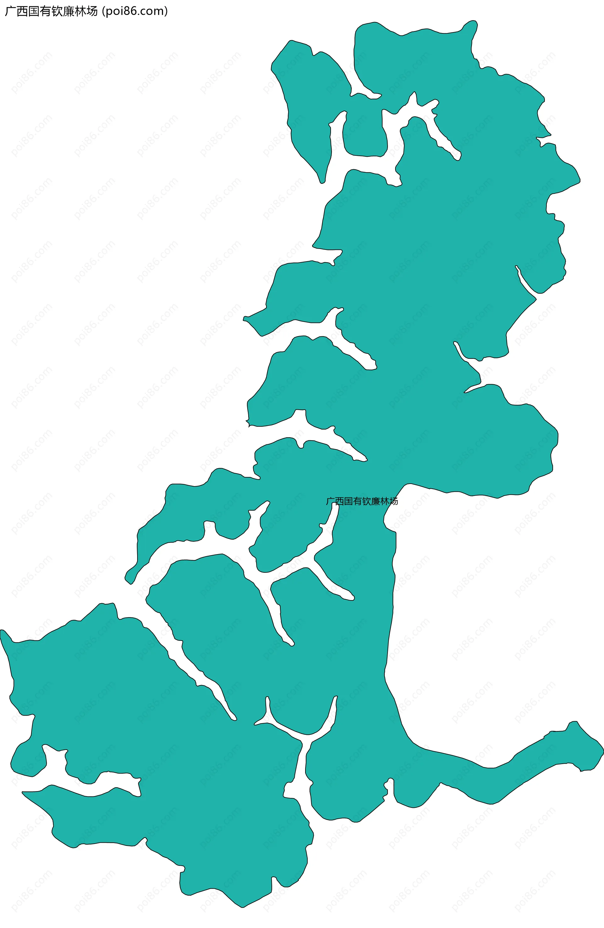 广西国有钦廉林场边界地图