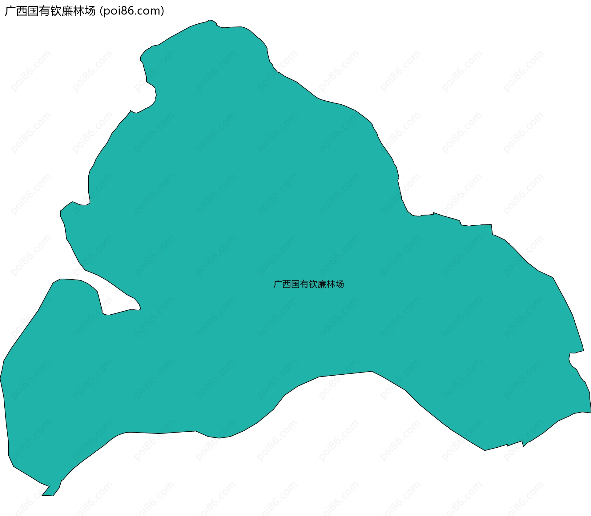 广西国有钦廉林场边界地图