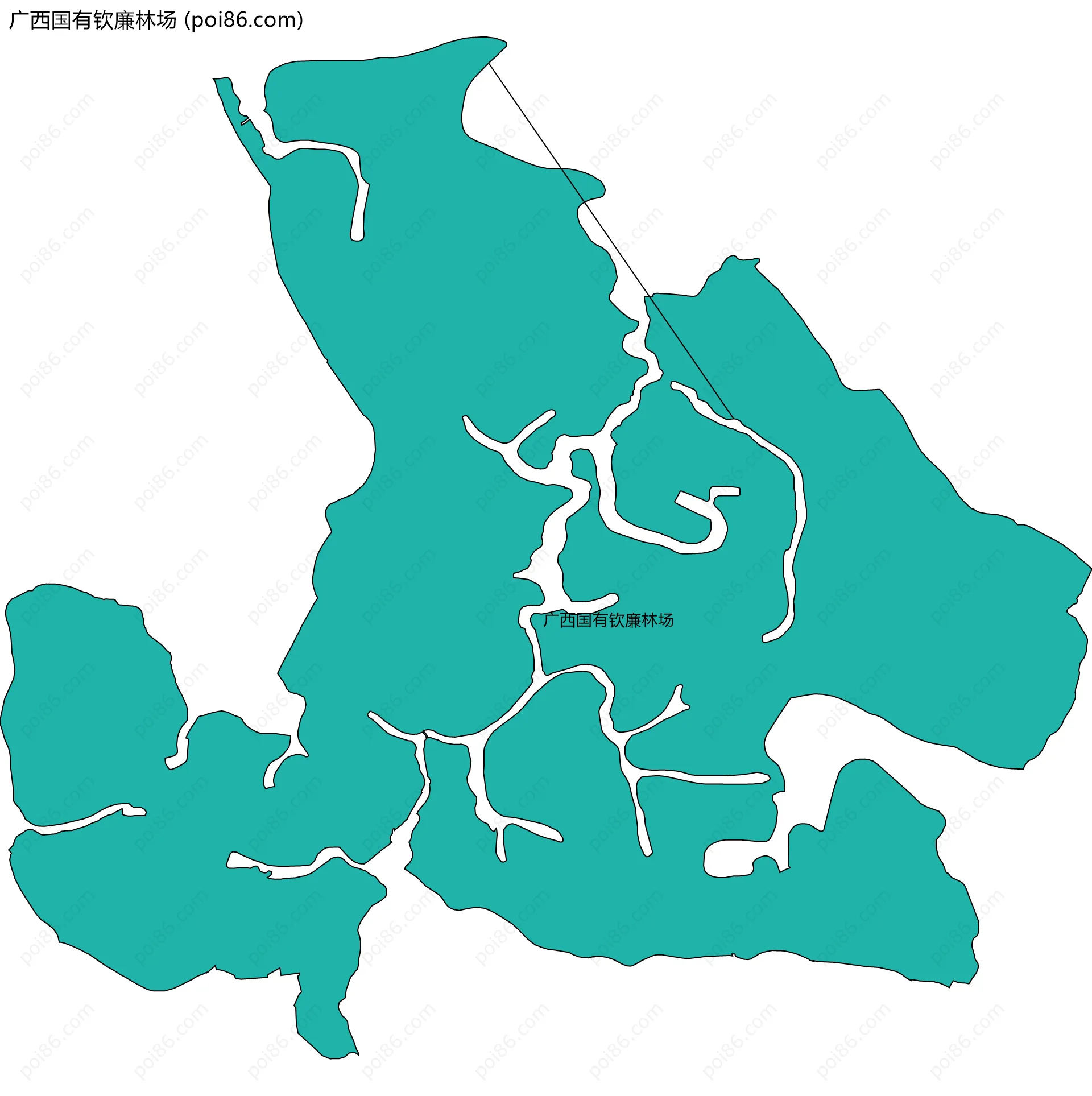 广西国有钦廉林场边界地图