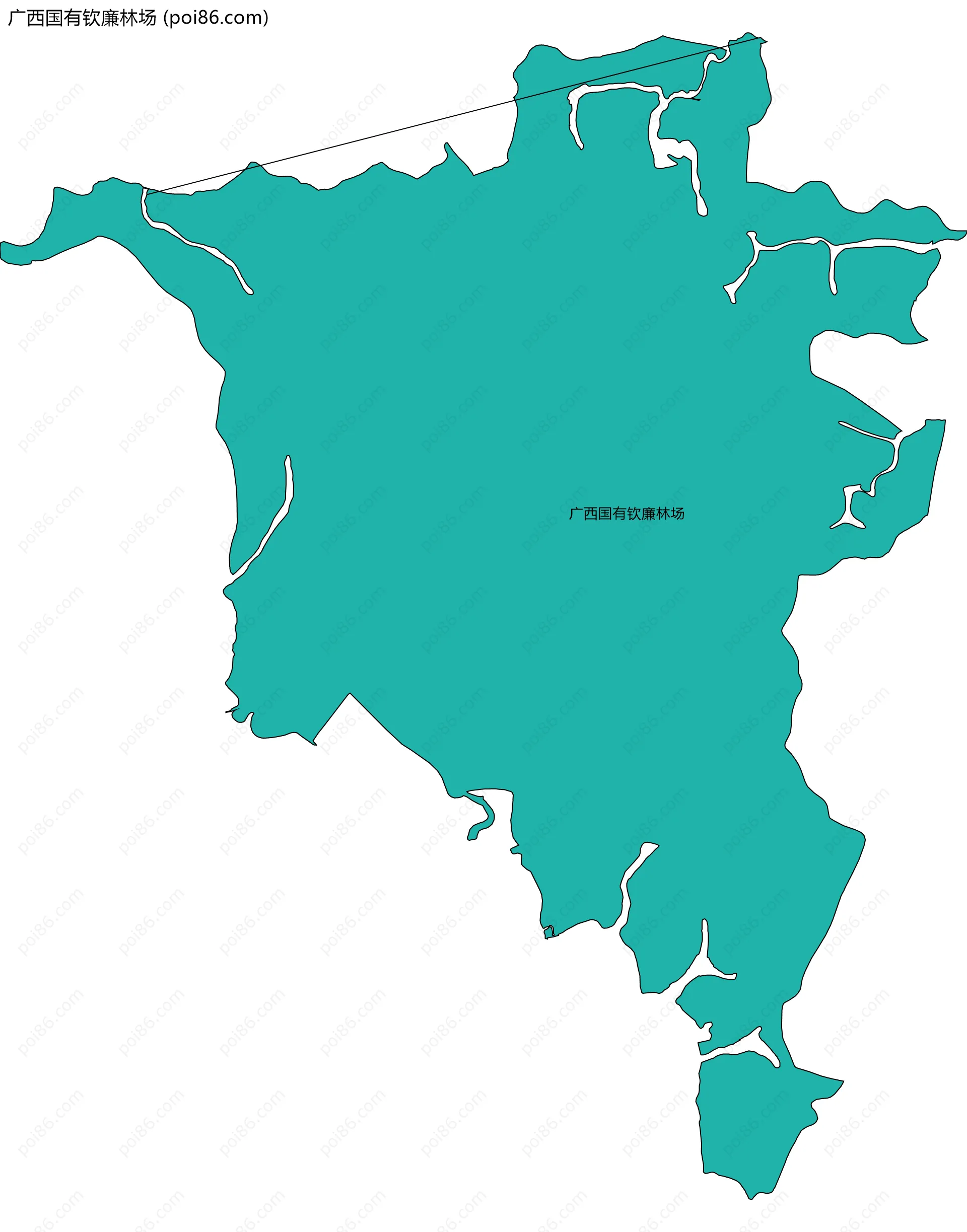 广西国有钦廉林场边界地图
