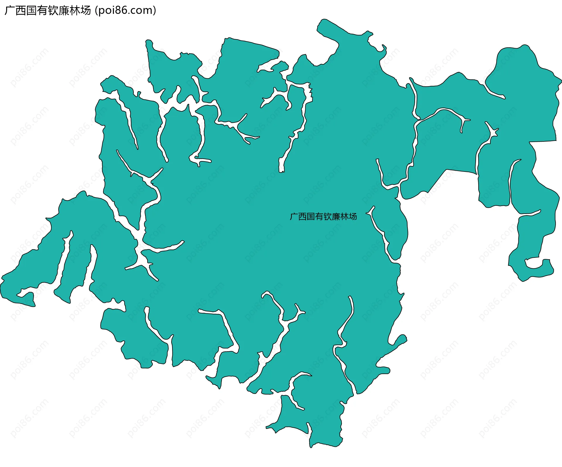 广西国有钦廉林场边界地图