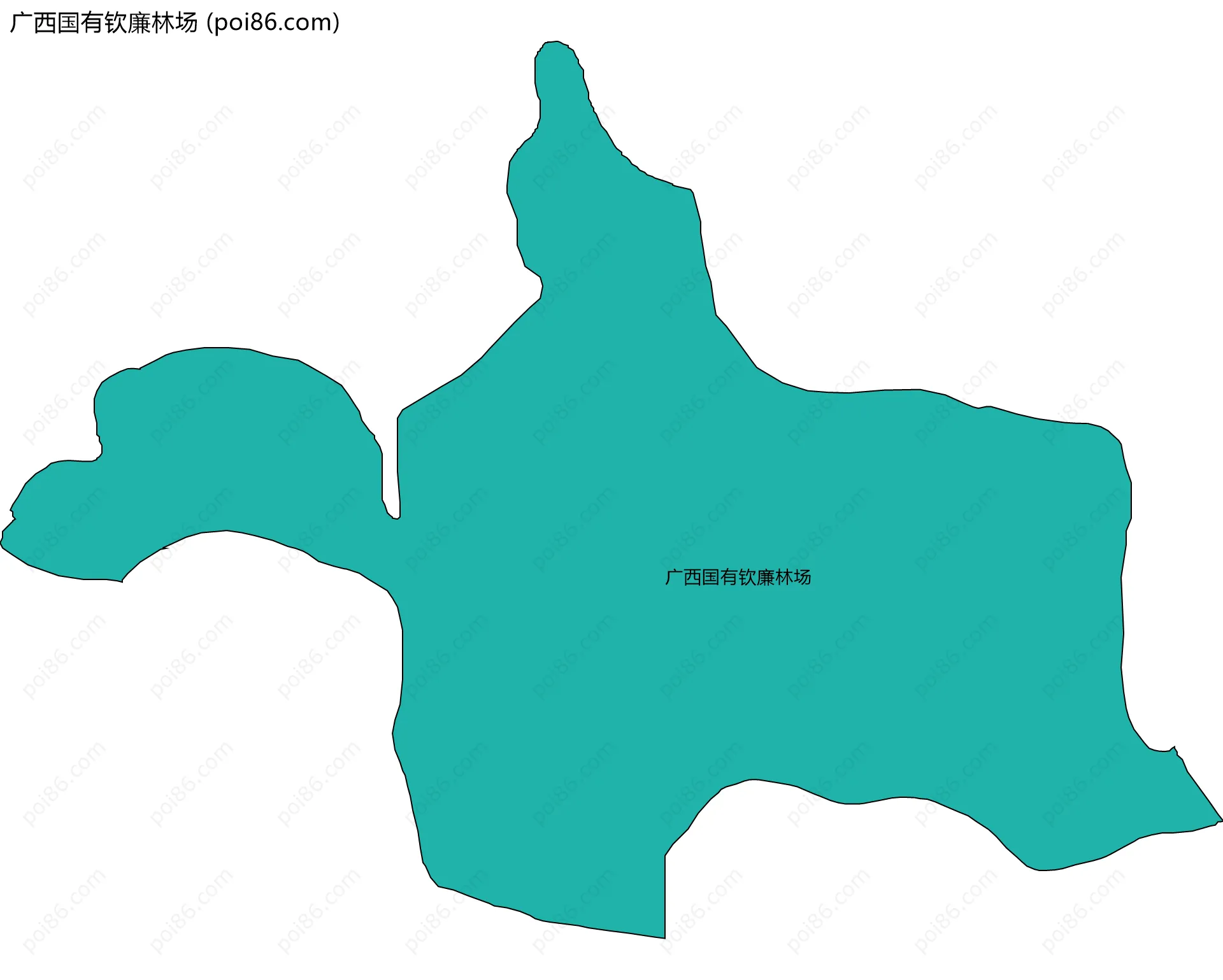 广西国有钦廉林场边界地图