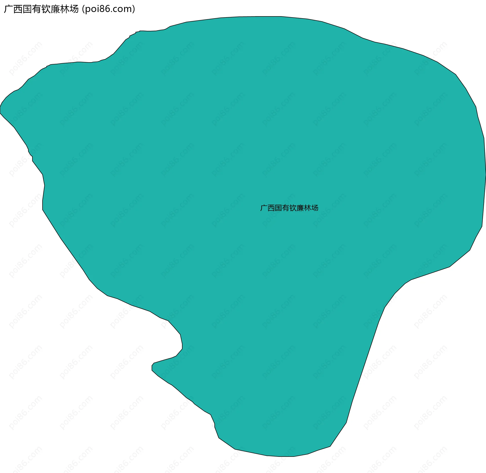广西国有钦廉林场边界地图