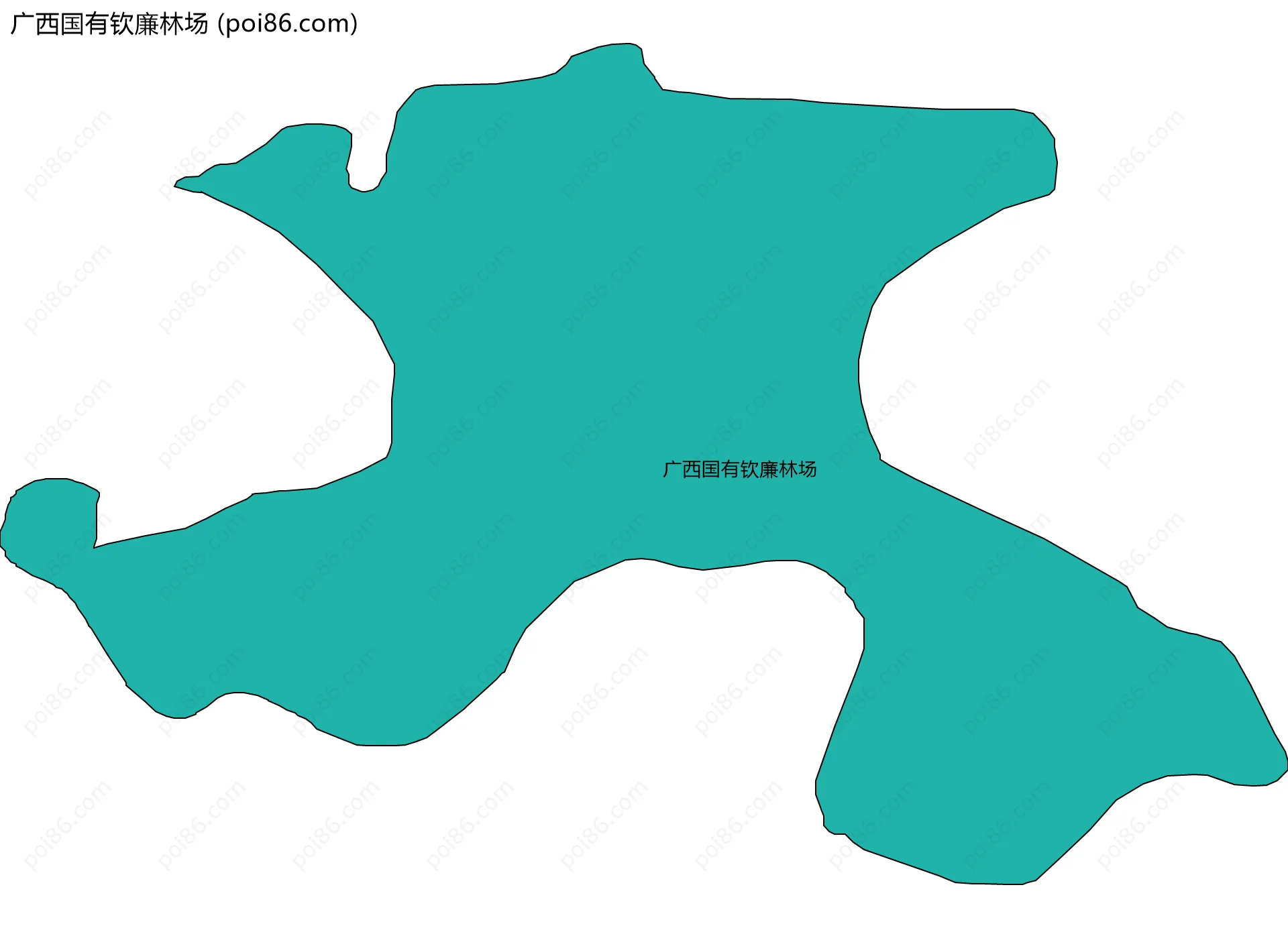 广西国有钦廉林场边界地图