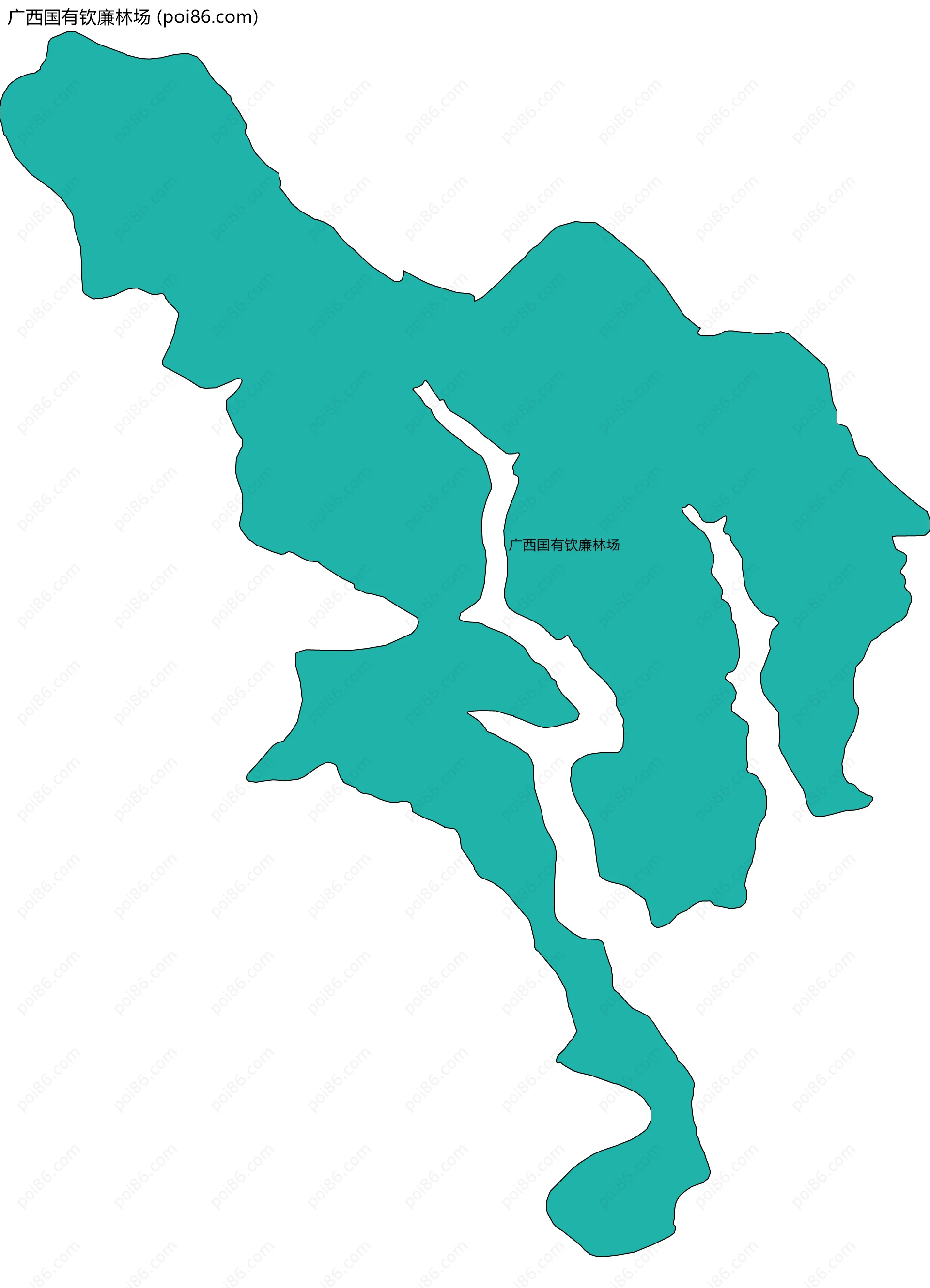 广西国有钦廉林场边界地图