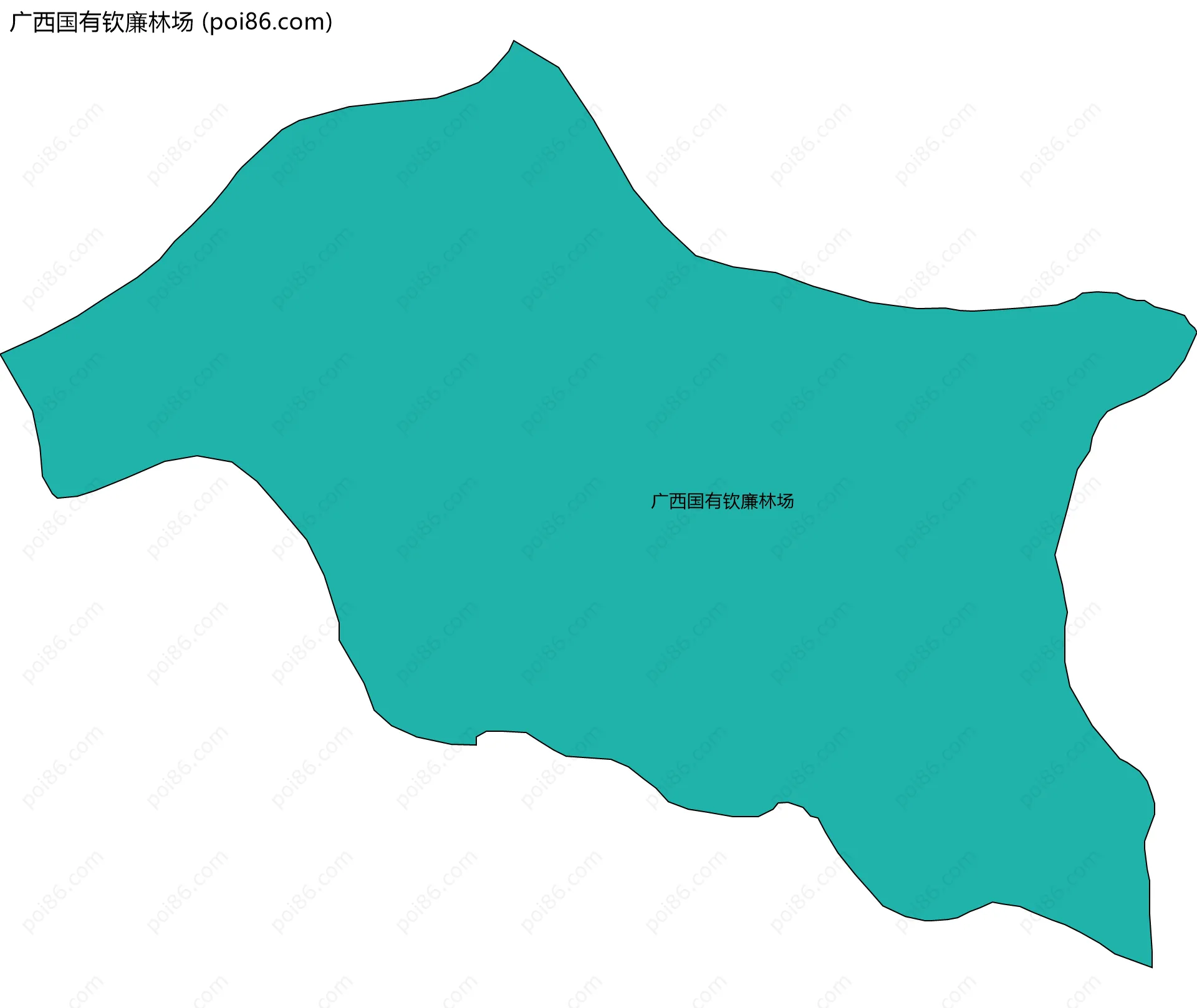 广西国有钦廉林场边界地图