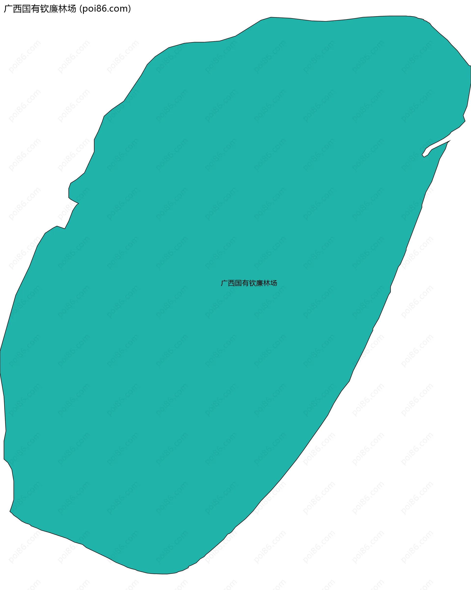 广西国有钦廉林场边界地图