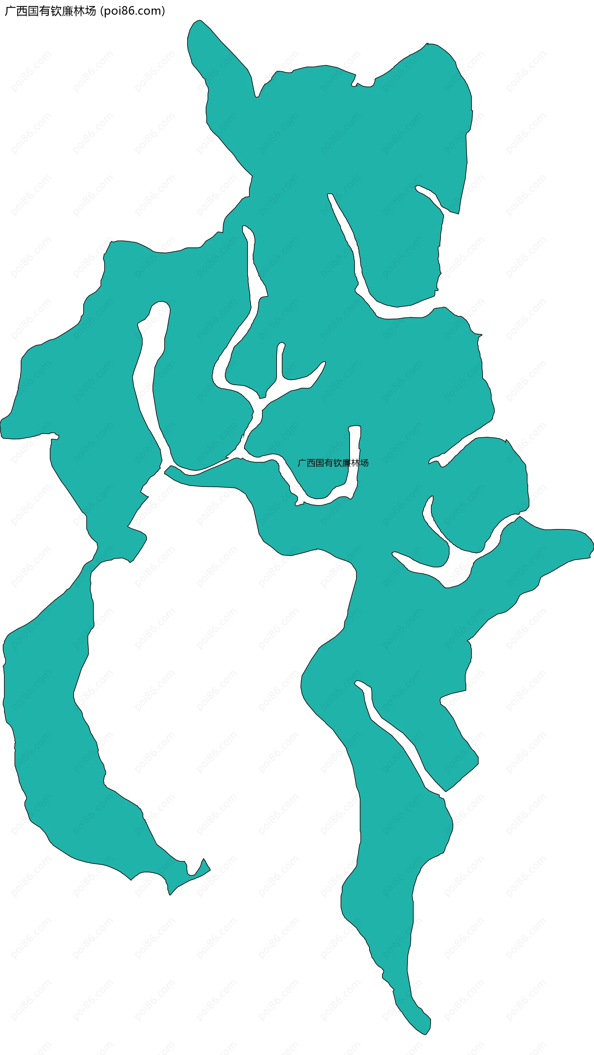广西国有钦廉林场边界地图