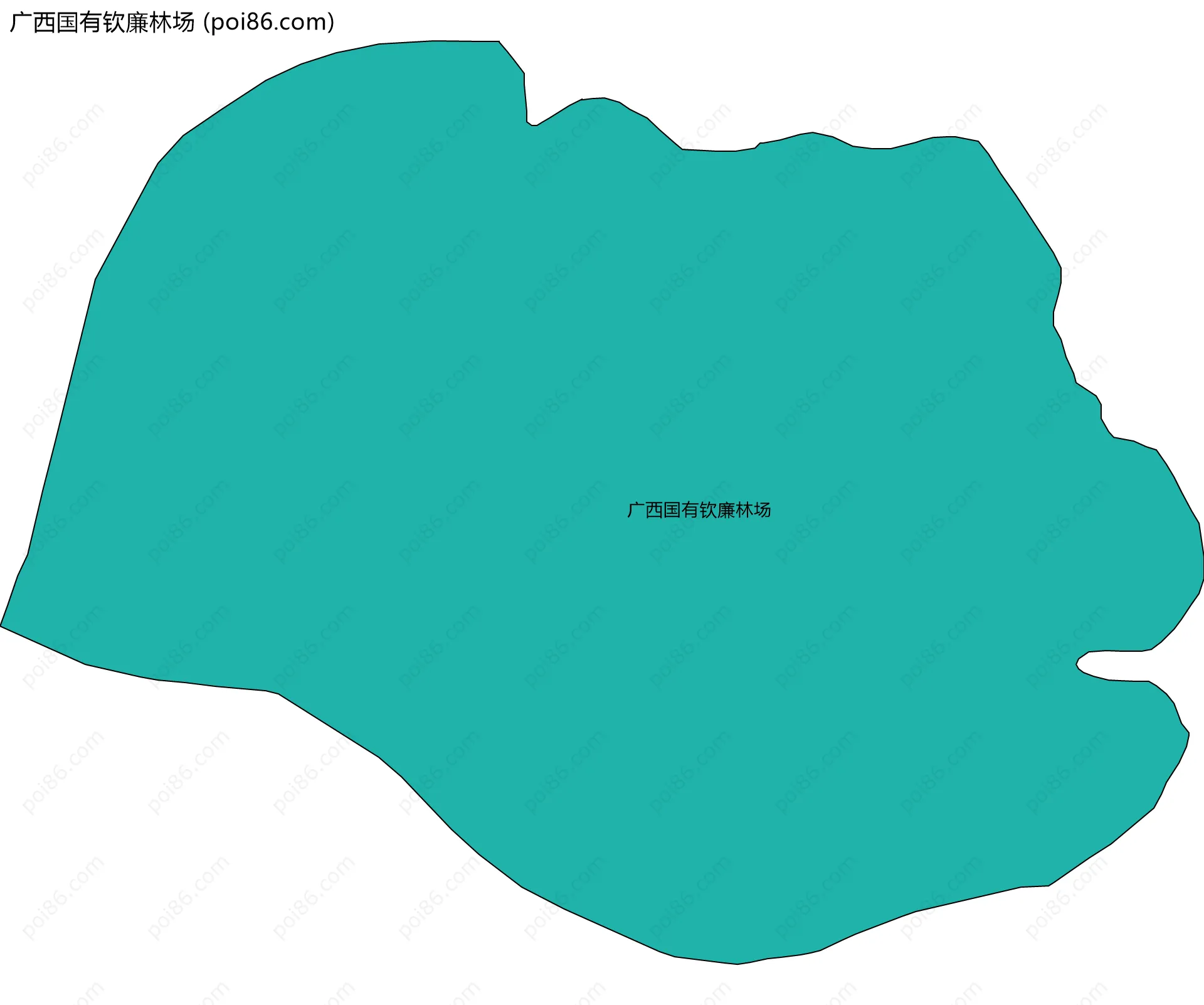 广西国有钦廉林场边界地图